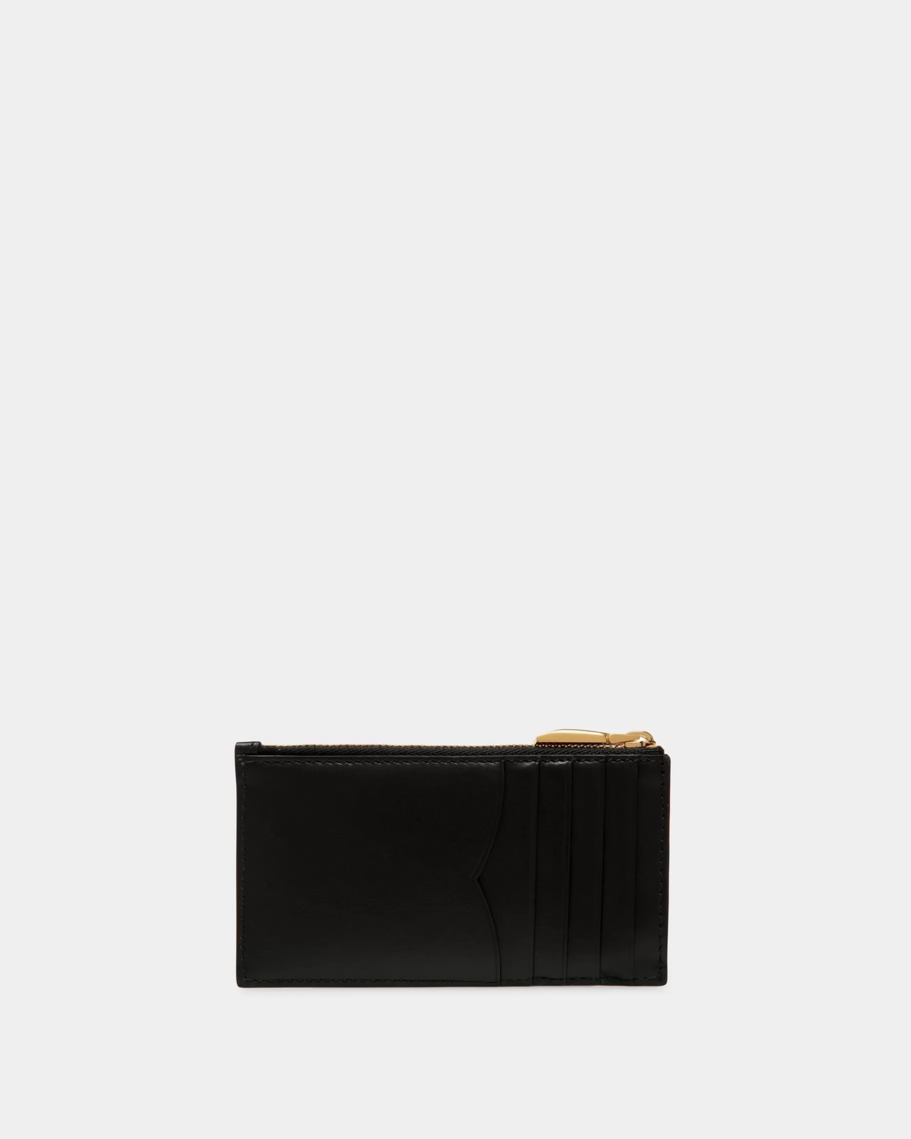 Wallets & Card Holders<Bally Emblem Card Holder In Leather Black