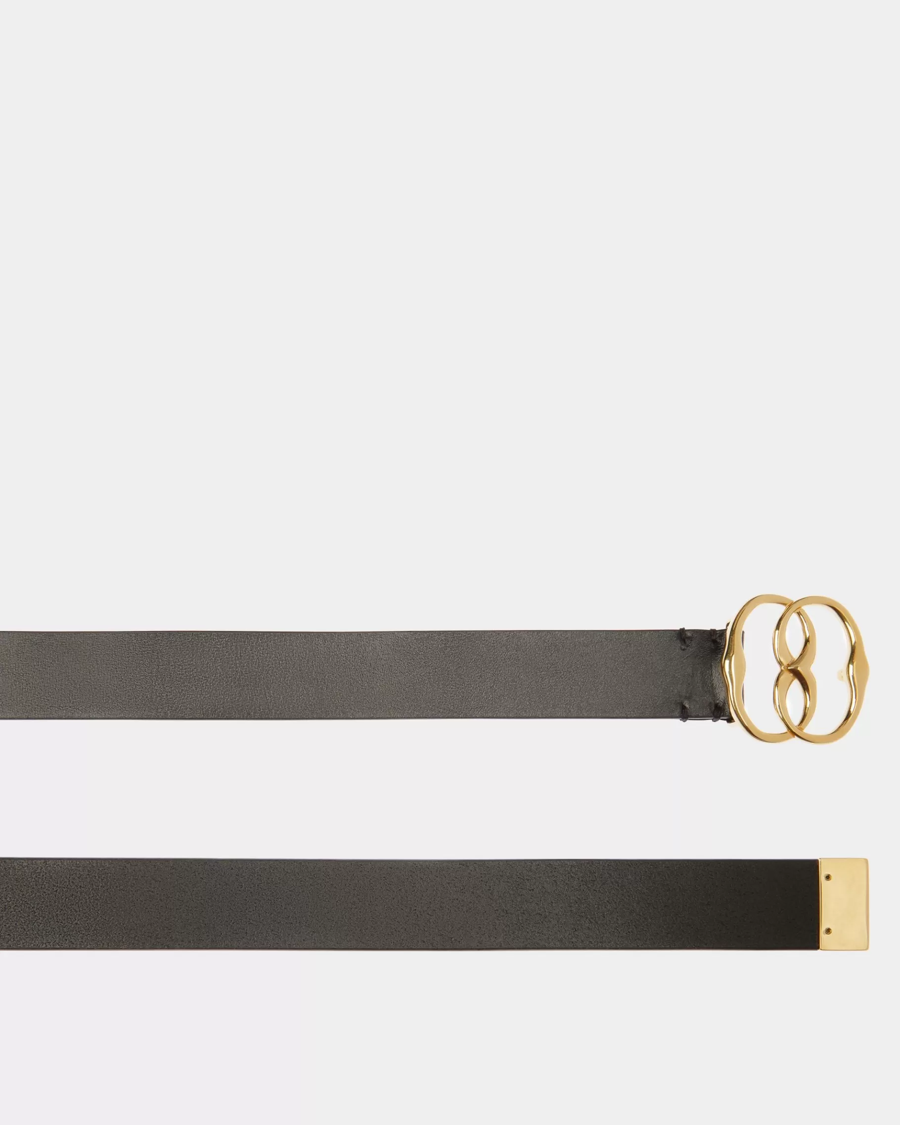 Belts<Bally Emblem Leather 25mm Belt Black