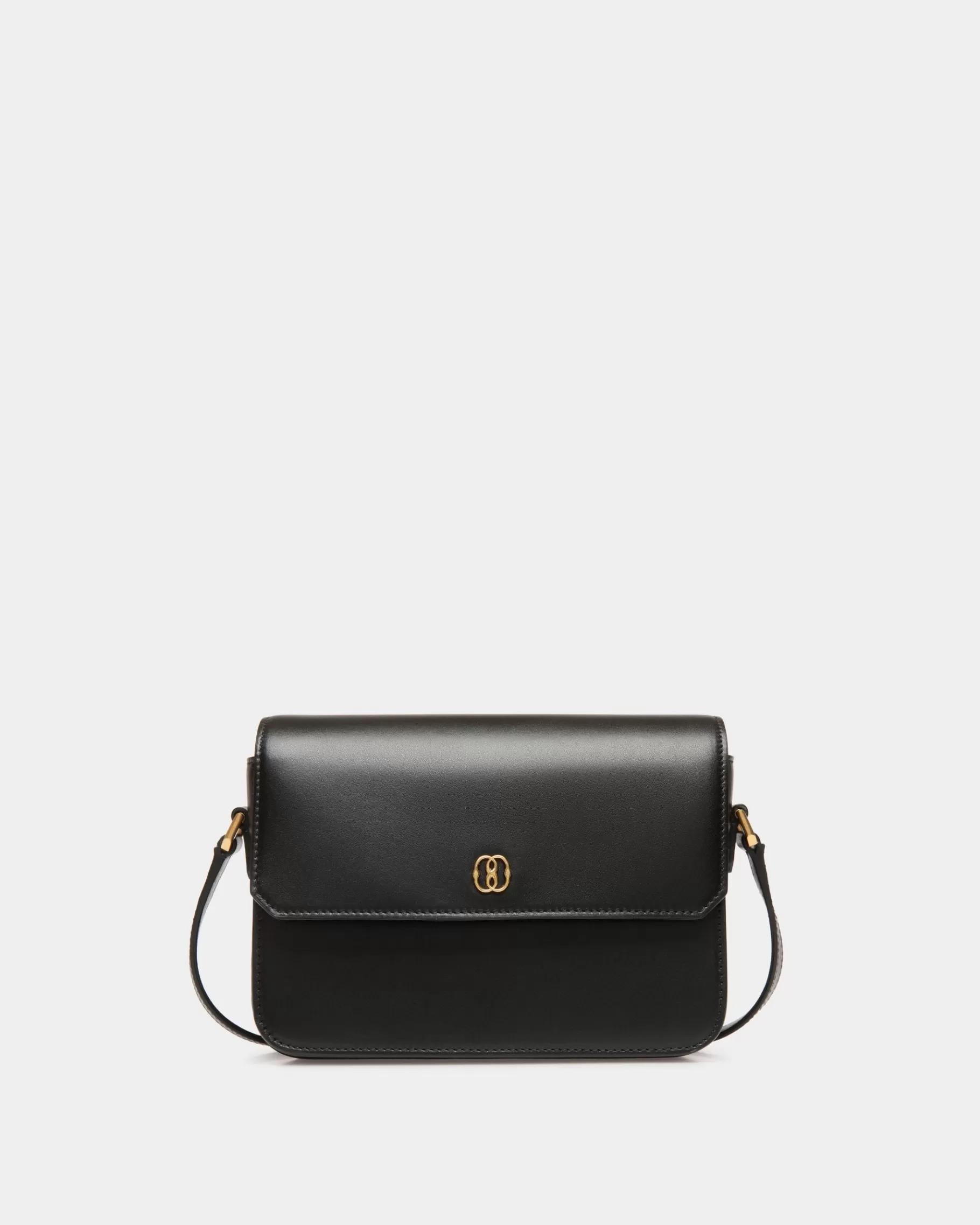 Cross-body Bags<Bally Emblem Small Crossbody Bag In Leather Black