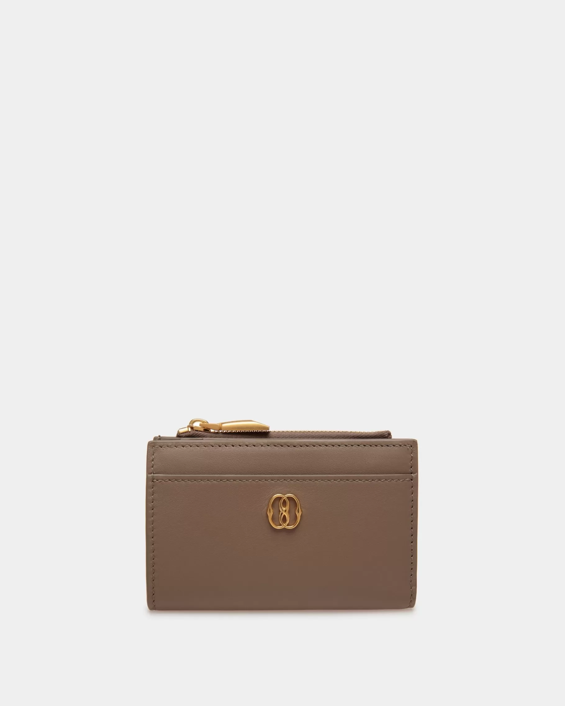 Wallets & Card Holders<Bally Emblem Wallet in Leather Beige
