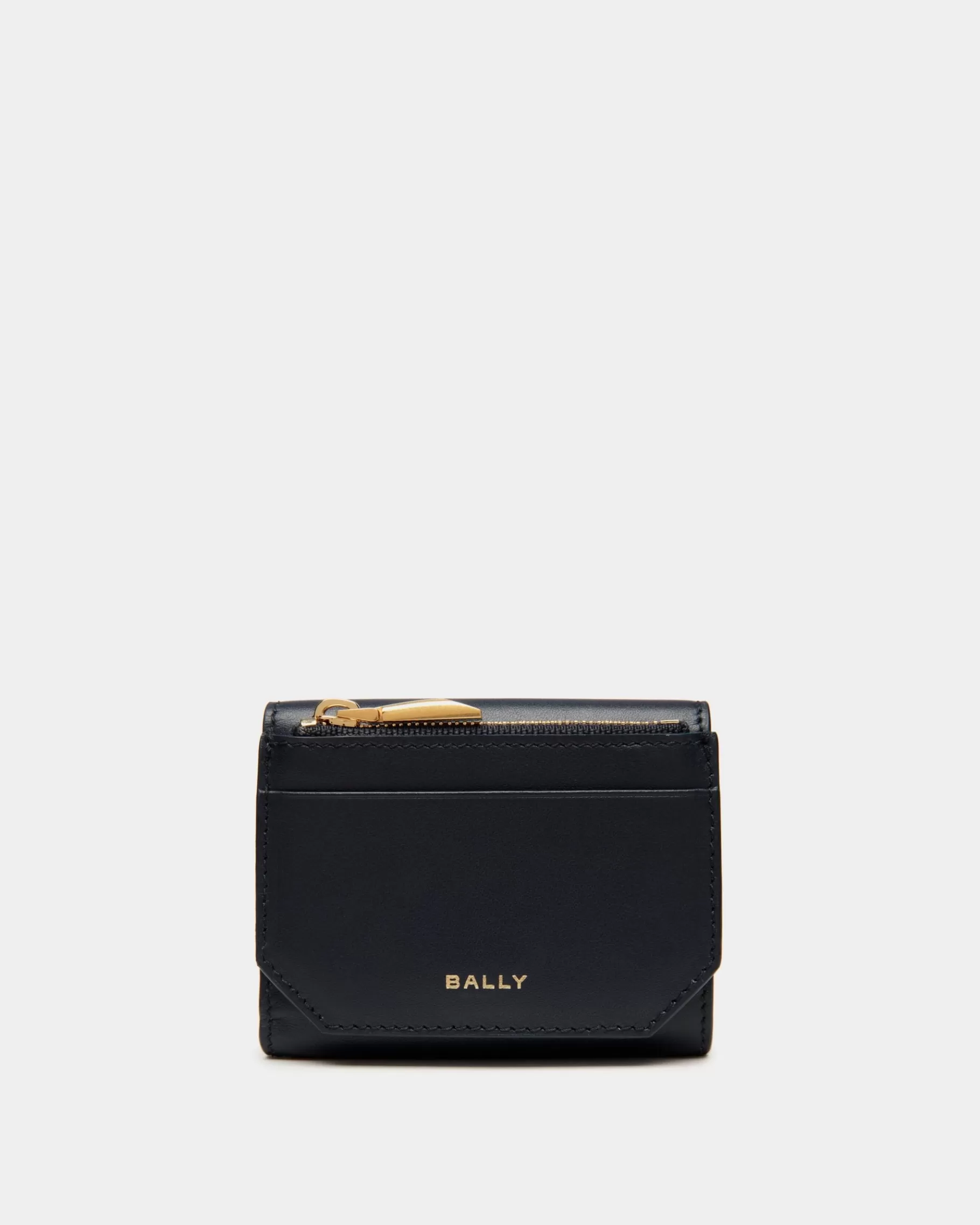 Wallets & Card Holders<Bally Emblem Wallet in Navy Leather Blue