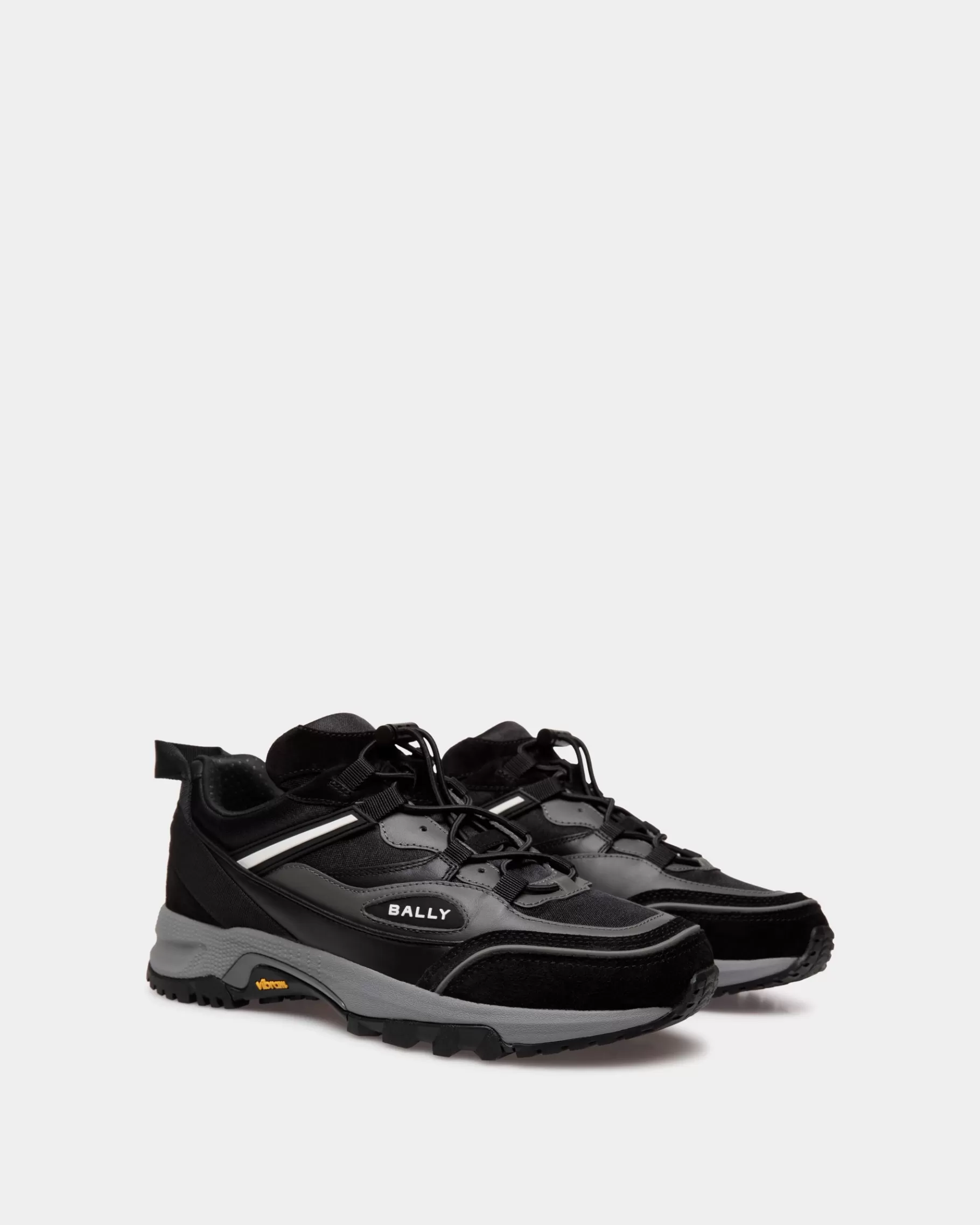Sneakers<Bally Faster Sneaker In Leather and Nylon Black