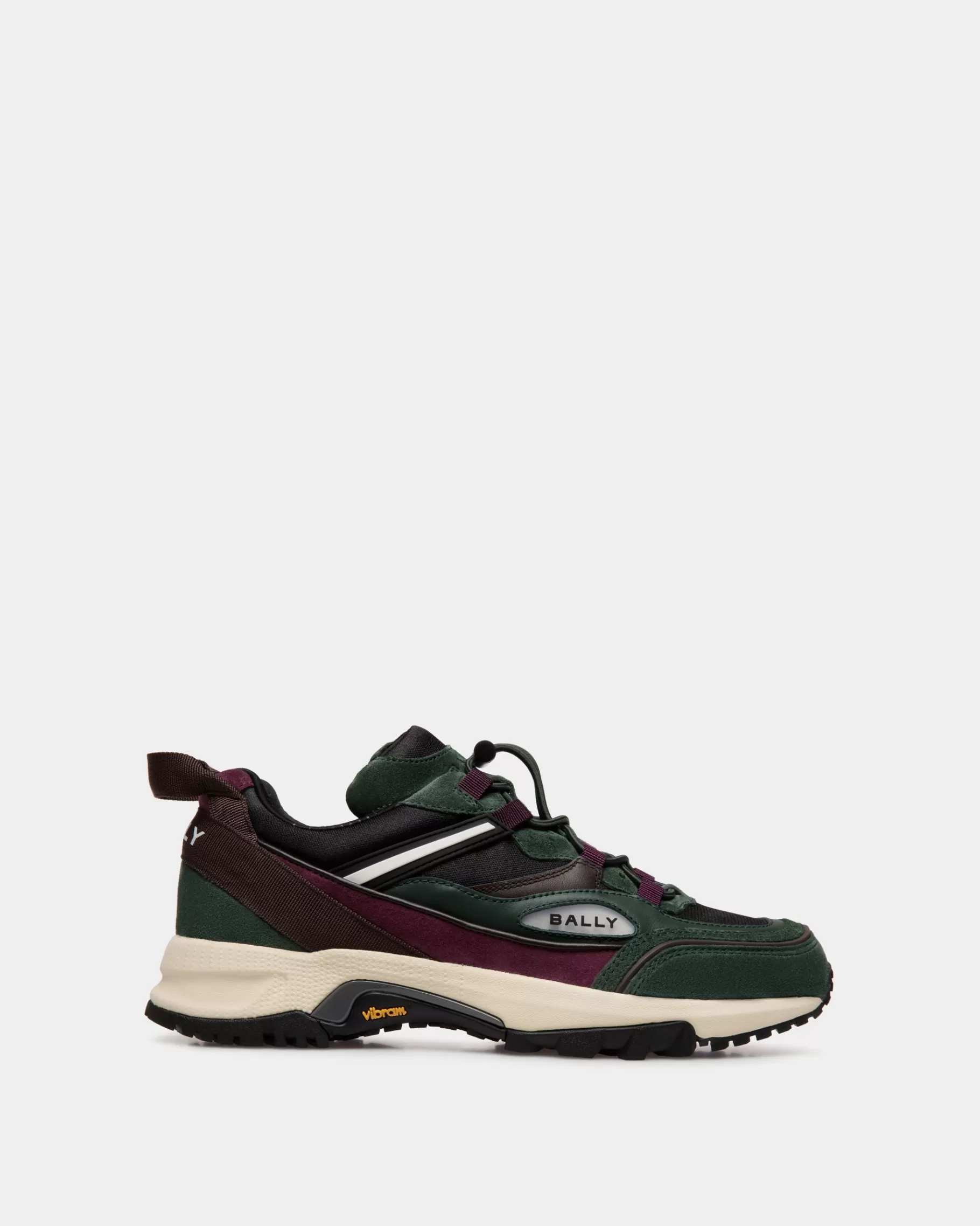 Sneakers<Bally Faster Sneaker In Bottle Leather and Nylon Green