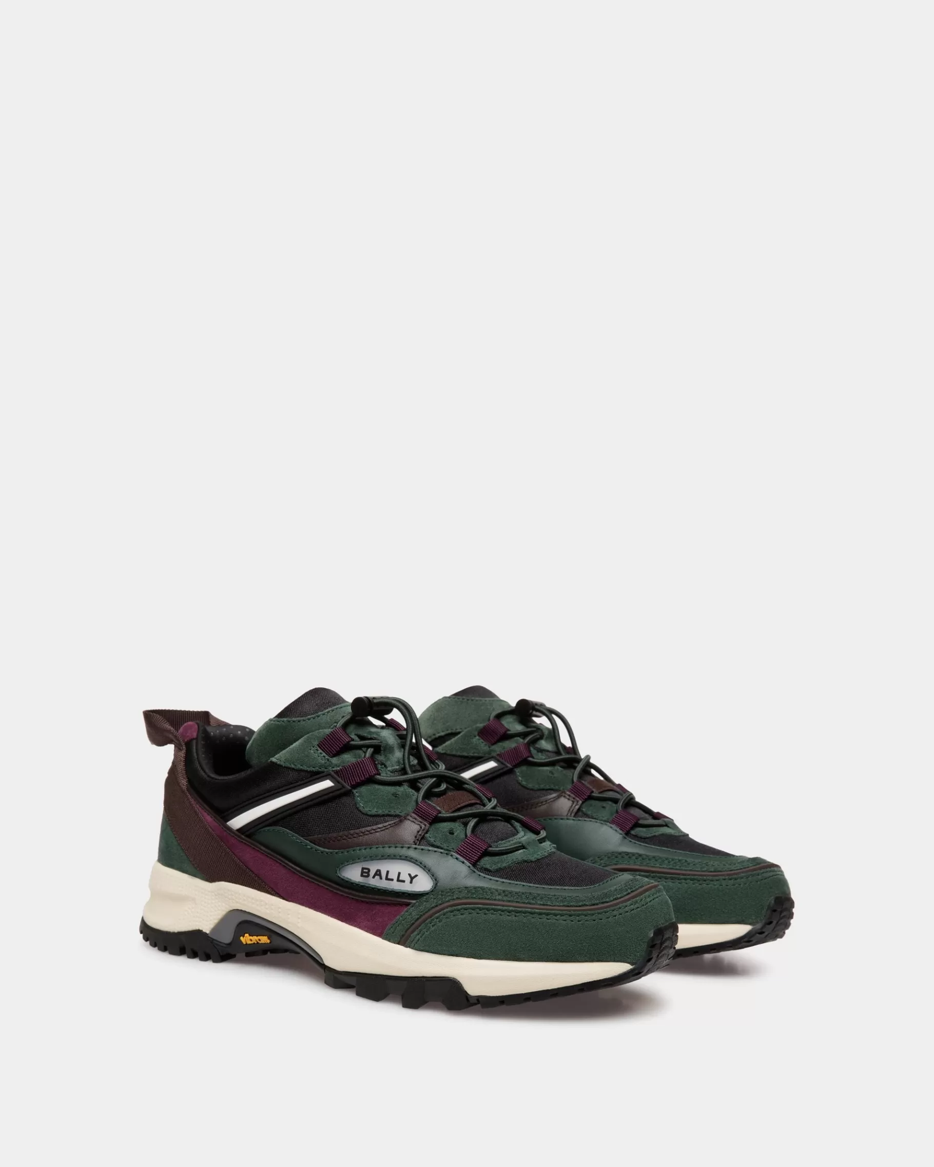 Sneakers<Bally Faster Sneaker In Bottle Leather and Nylon Green