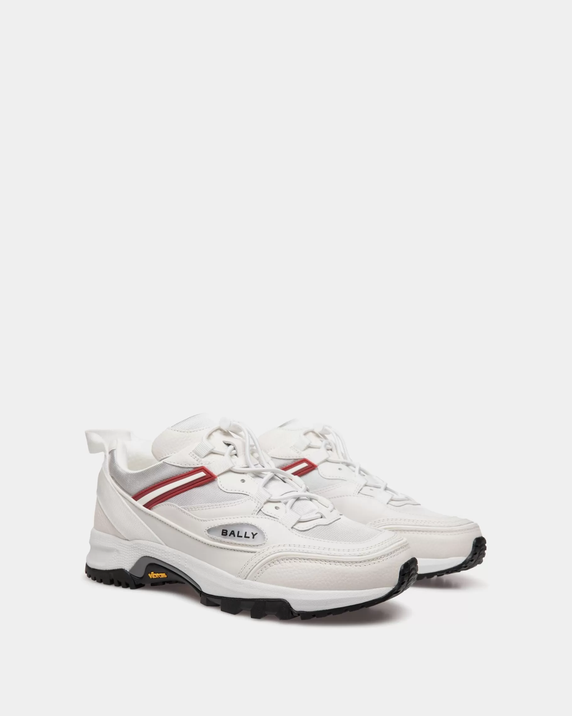 Sneakers<Bally Faster Sneaker In Leather and Nylon White