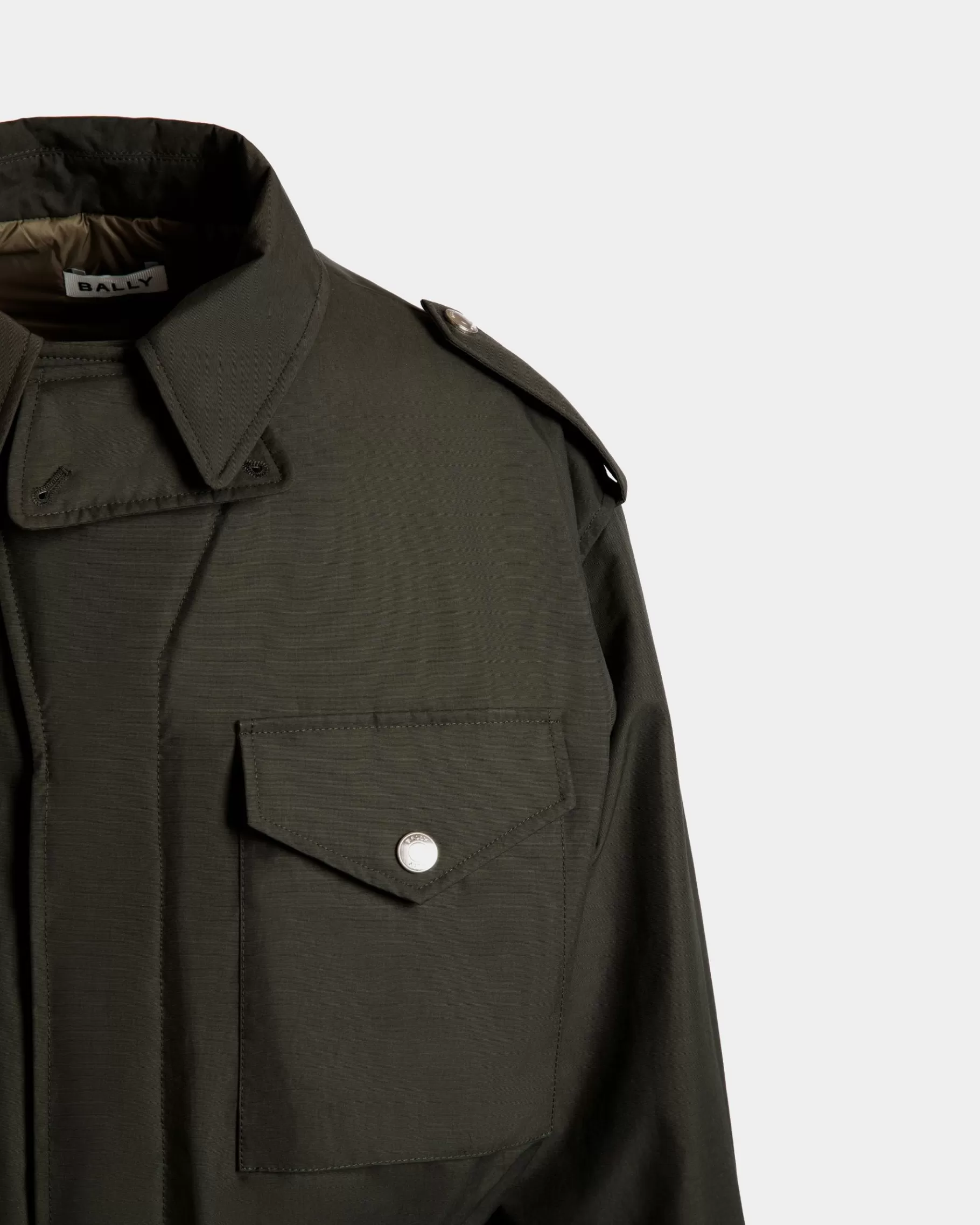 Coats & Jackets<Bally Field Jacket In Military Nylon Green