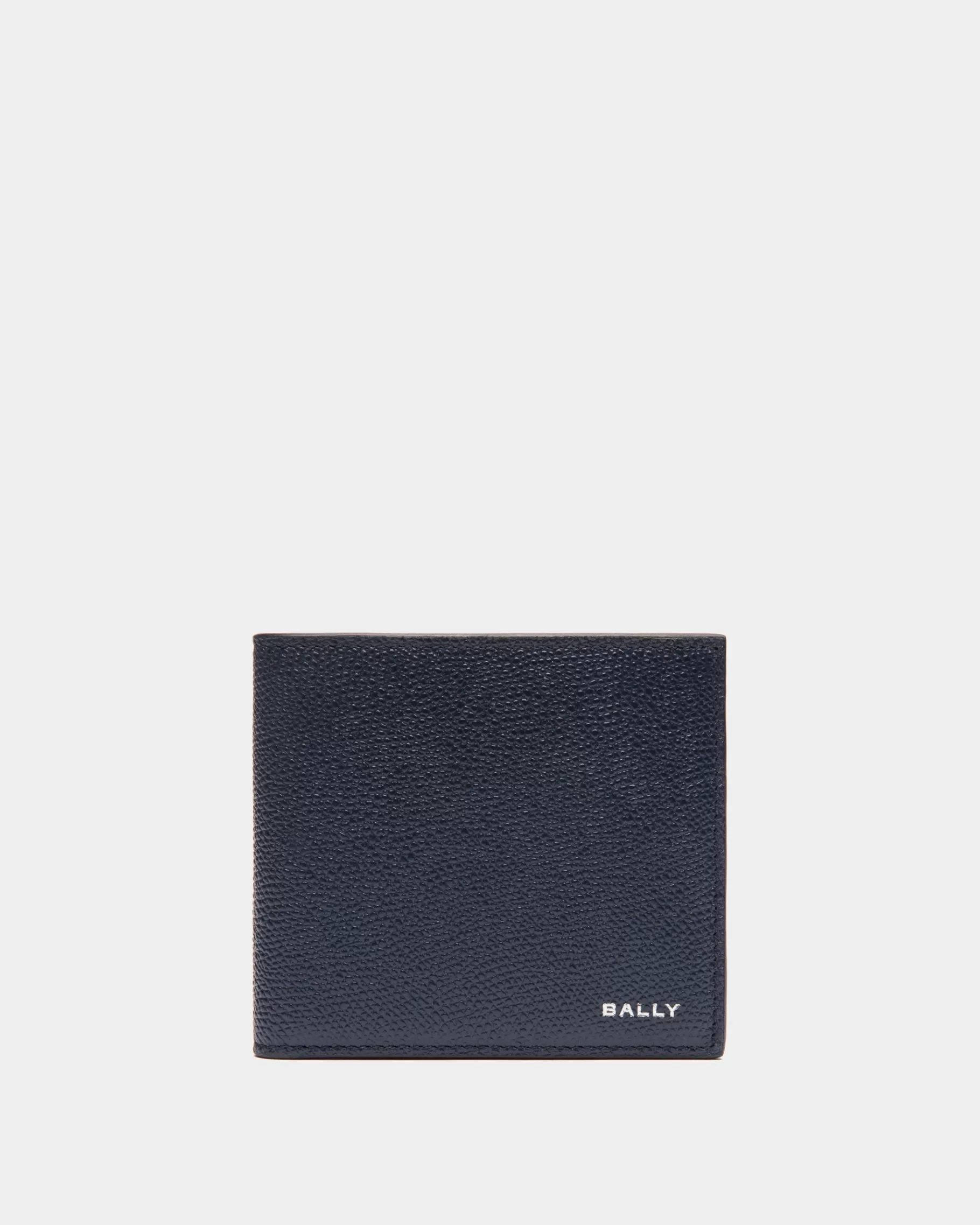 Wallets & Card Holders<Bally Flag Bifold Wallet in Leather Blue