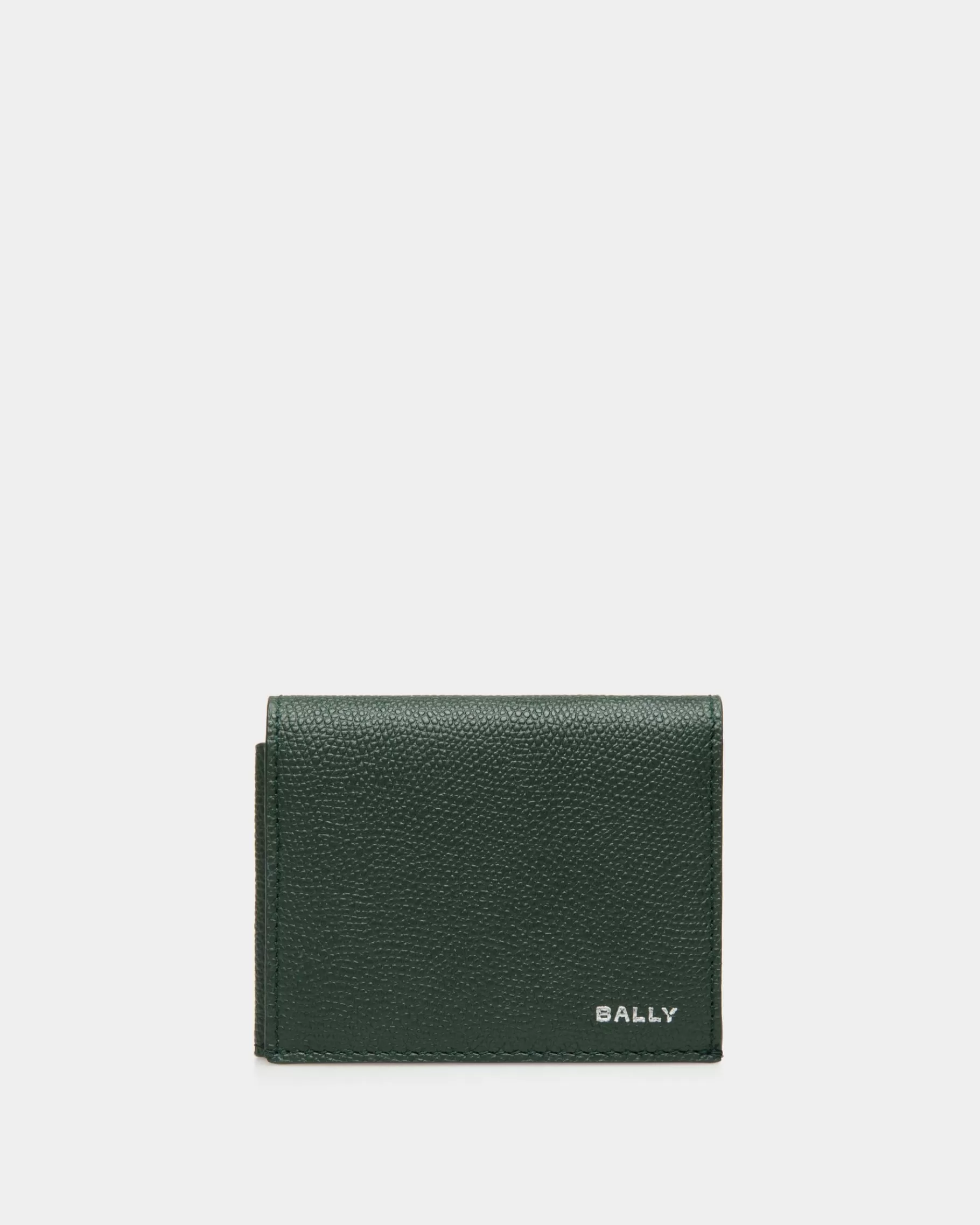 Wallets & Card Holders<Bally Flag Trifold in Bottle Leather Green