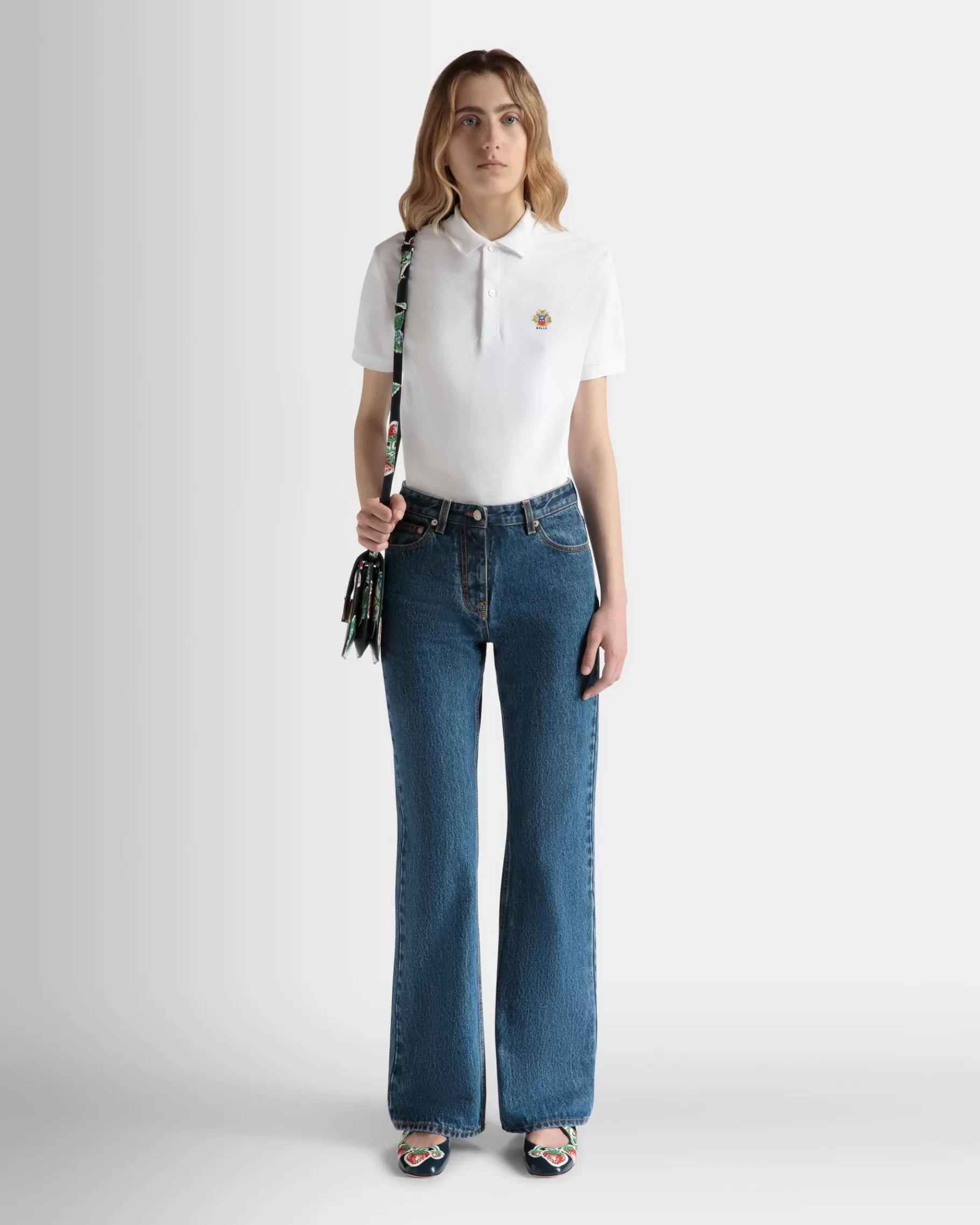 Pants<Bally Flared Denim Pants in Medium Cotton Blue