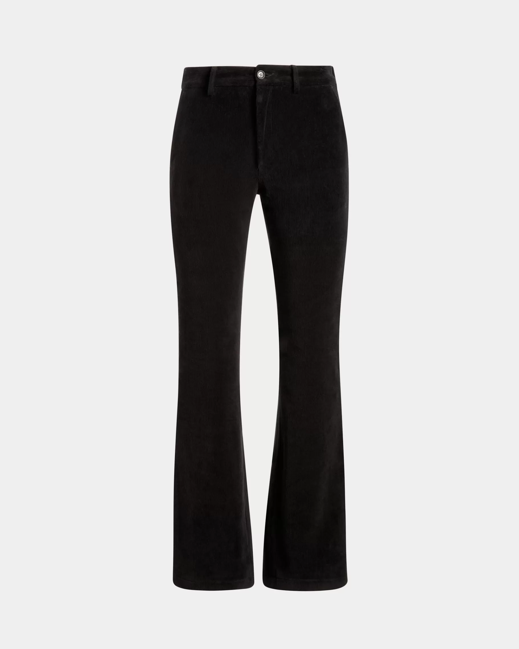 Pants<Bally Flared Pants In Cotton Corduroy Black