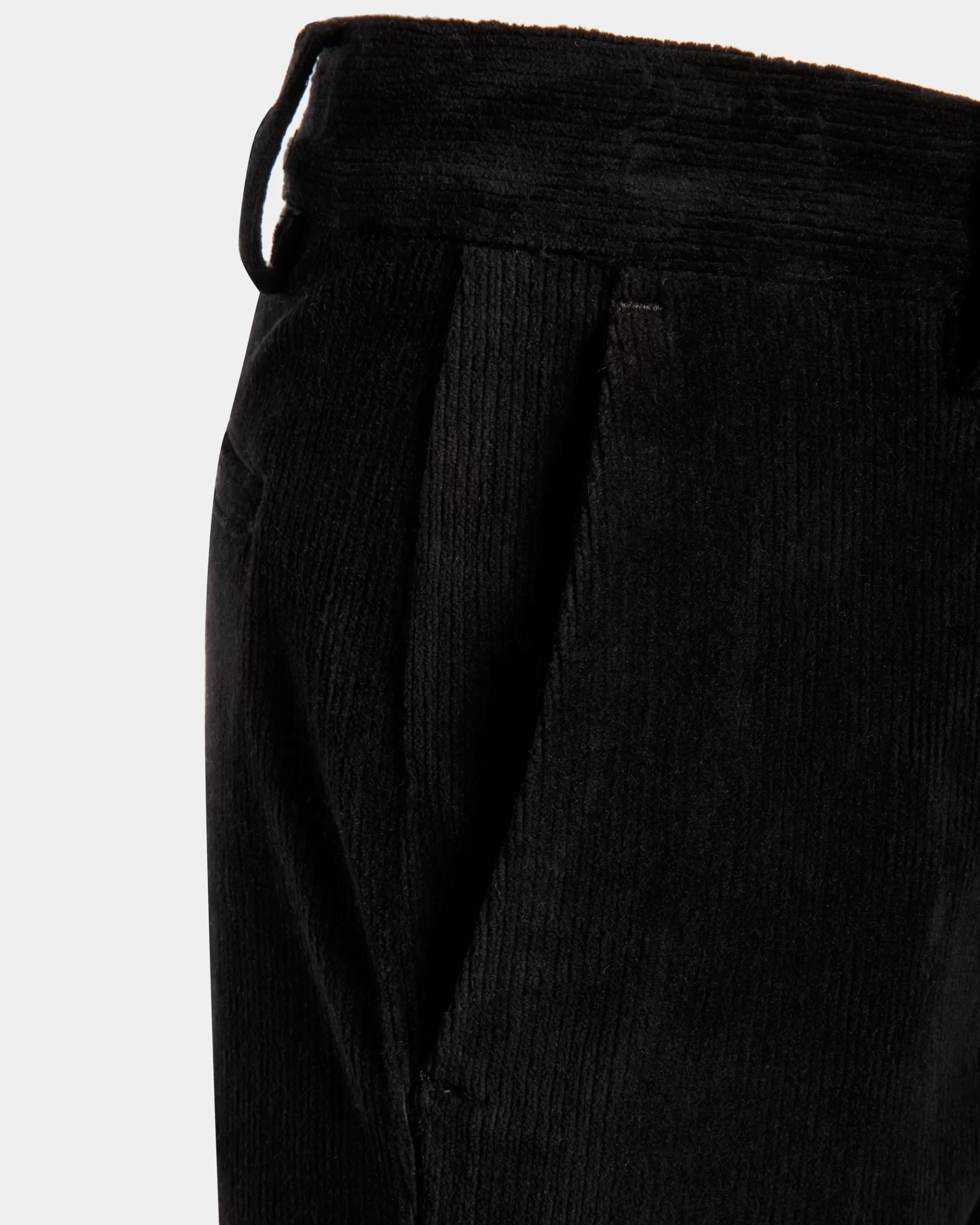 Pants<Bally Flared Pants In Cotton Corduroy Black