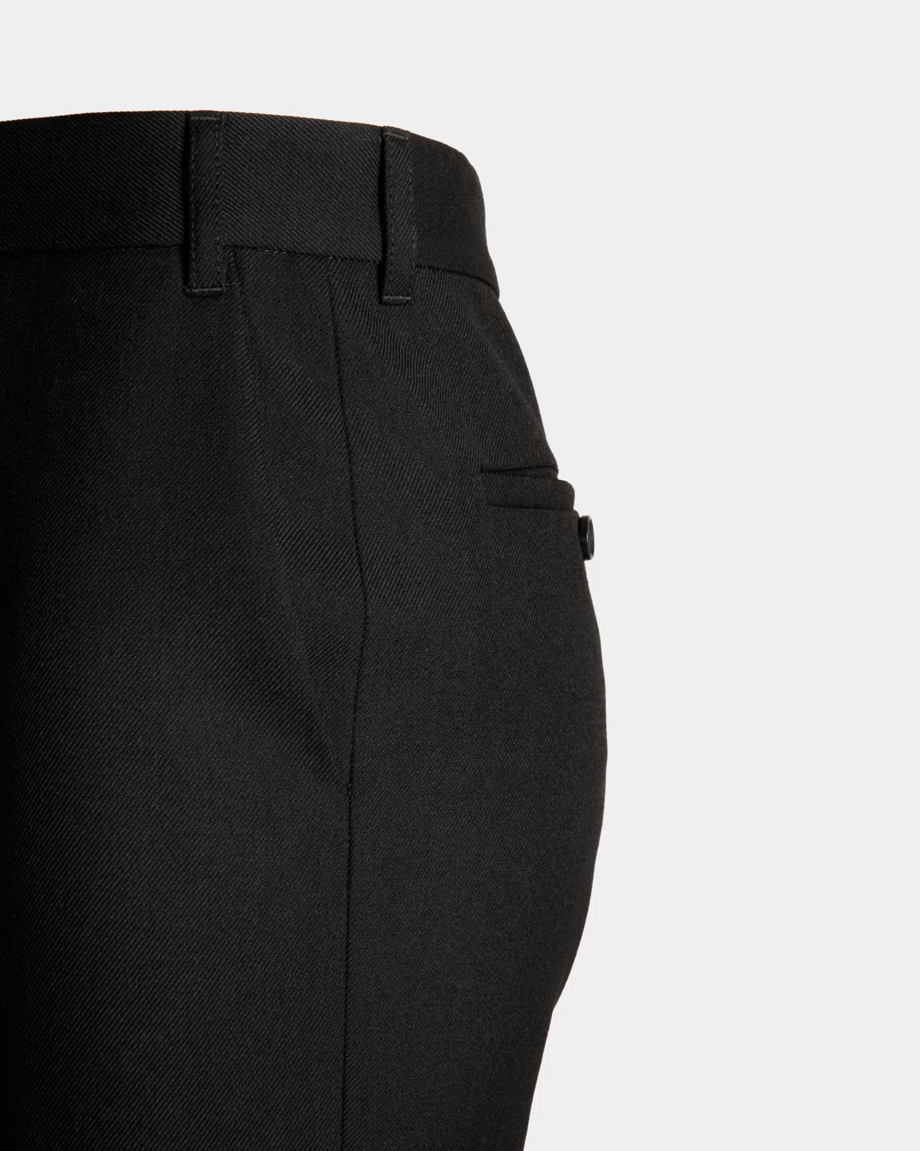 Pants<Bally Flared Pants In Wool Black