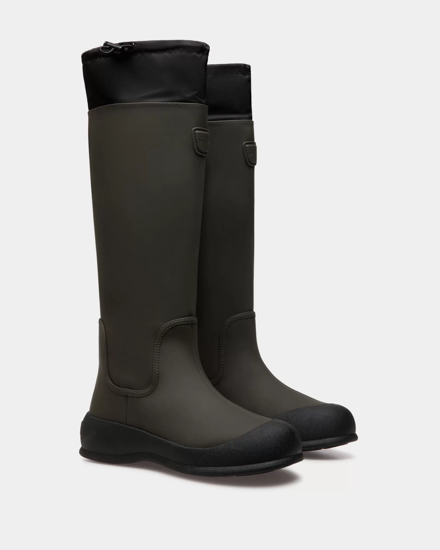 Boots & Ankle Boots<Bally Frei Boot in Military Rubberized Leather Green