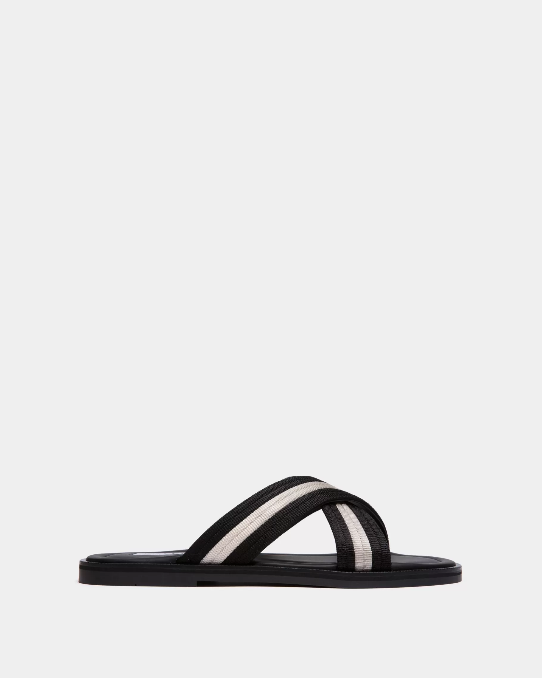 Sandals & Slides<Bally Glide Sandal in Black and White Nylon Multicolor