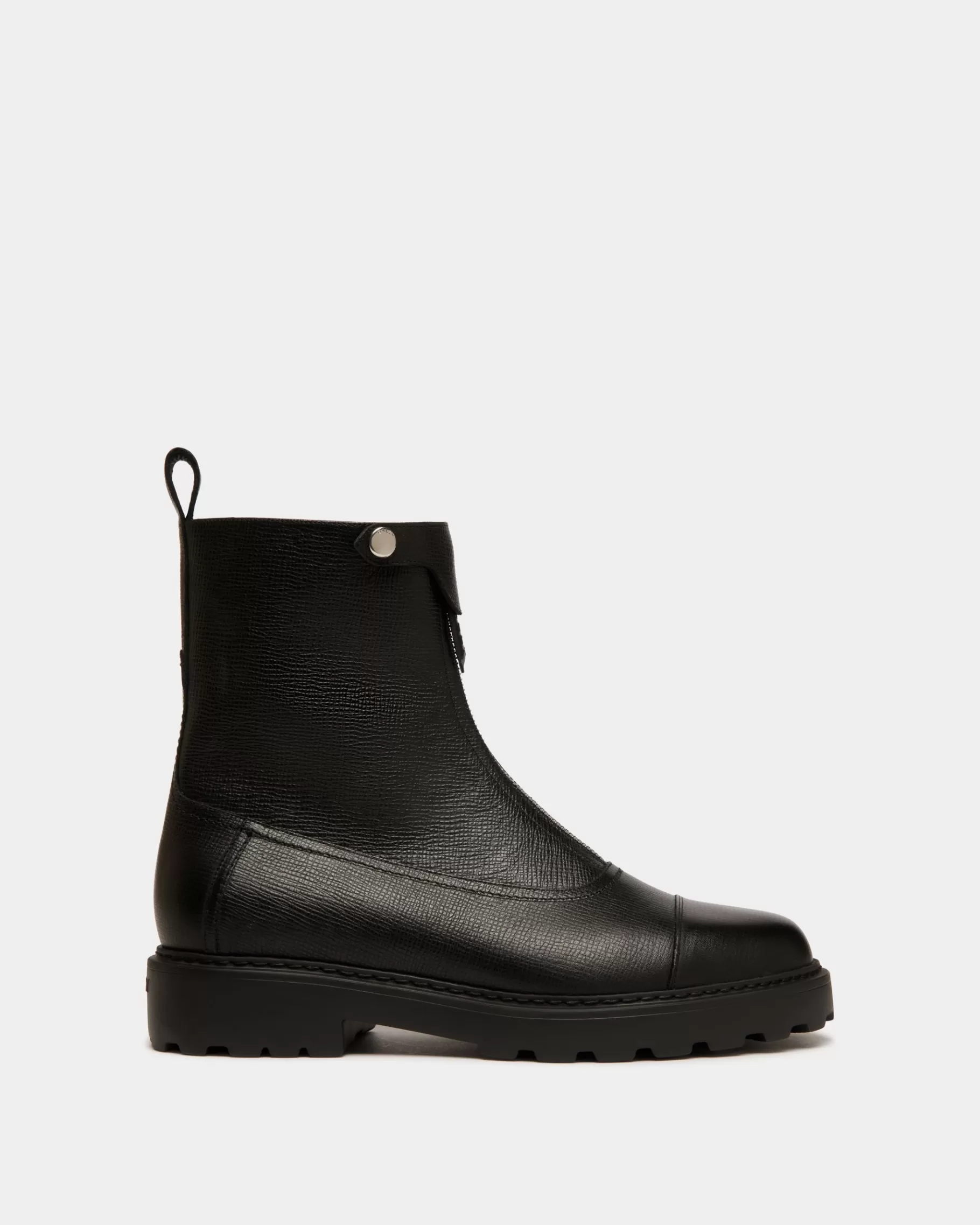 Boots & Ankle Boots<Bally Gusto Bootie in Grained Leather Black