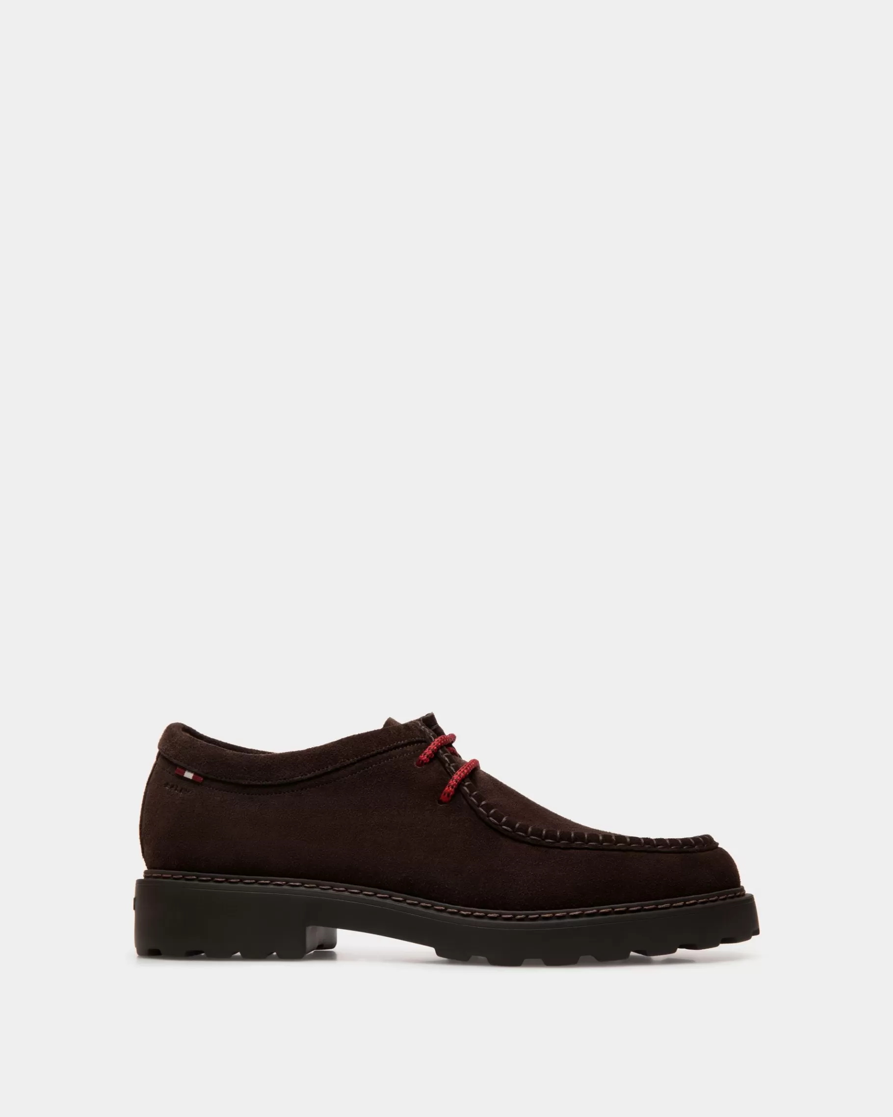 Lace Ups & Monks<Bally Gusto Derby in Ebano Suede Brown