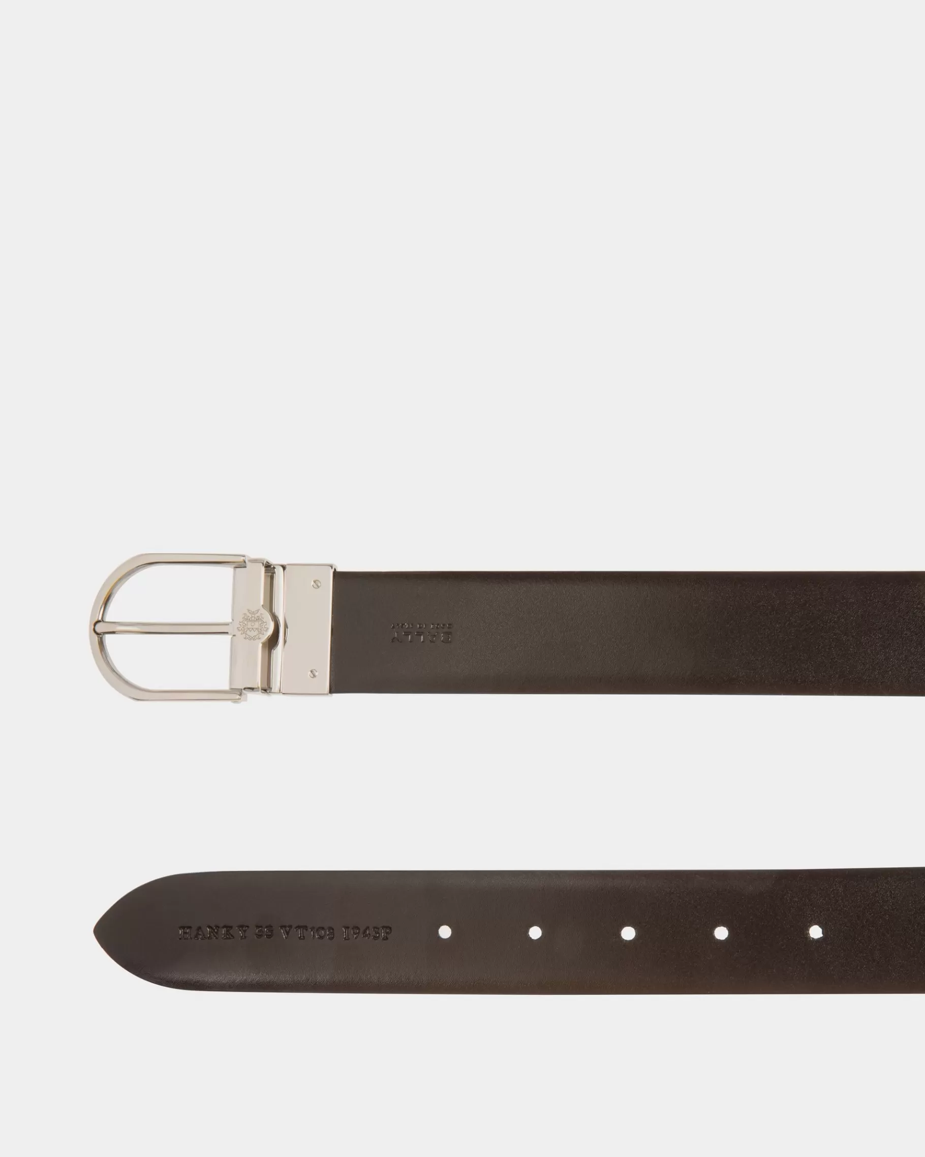 Belts<Bally Hanky 35mm Reversible Belt in Black And Brown Leather Multicolor