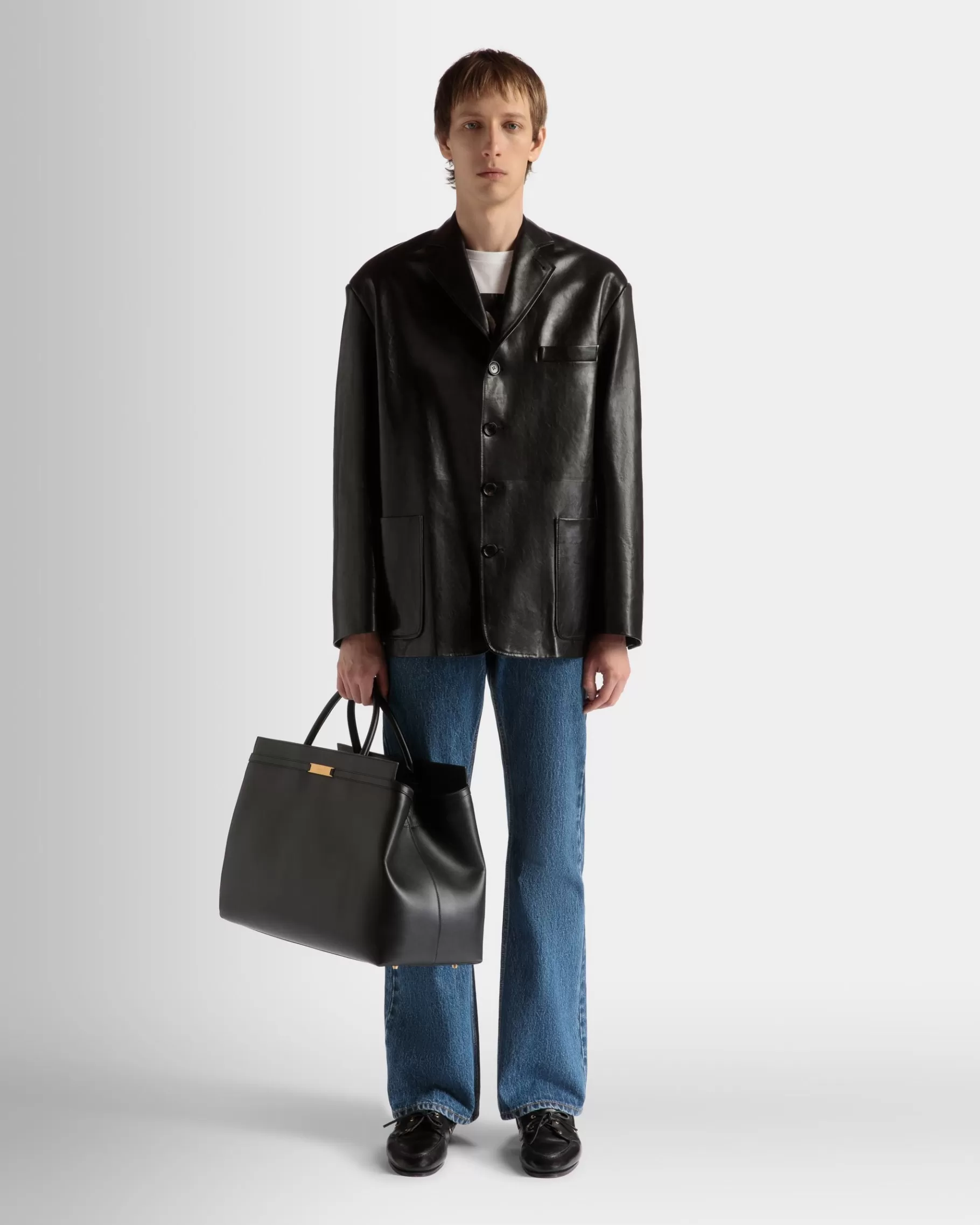 Leather | Coats & Jackets<Bally Jacket in Leather Black