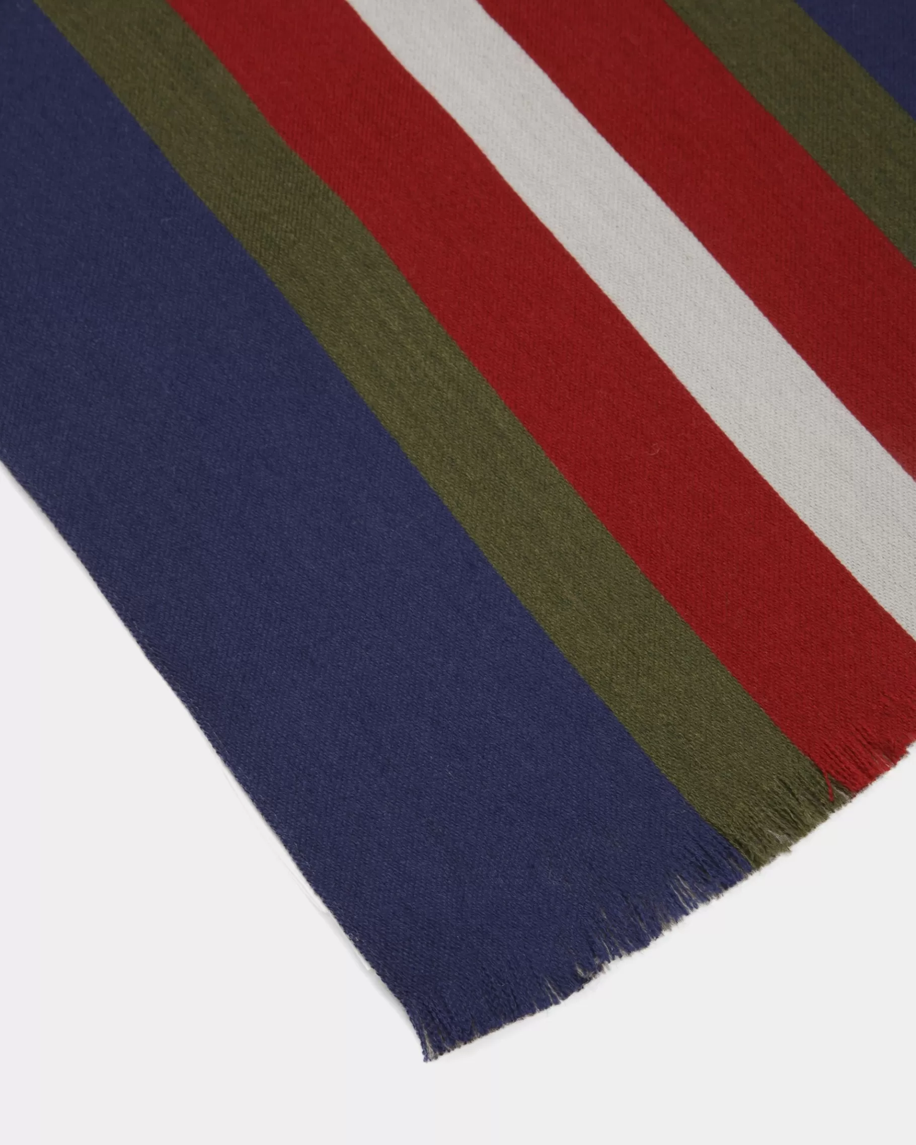 Scarves<Bally Jacquard Scarf In Marine Wool And Silk Mix Blue