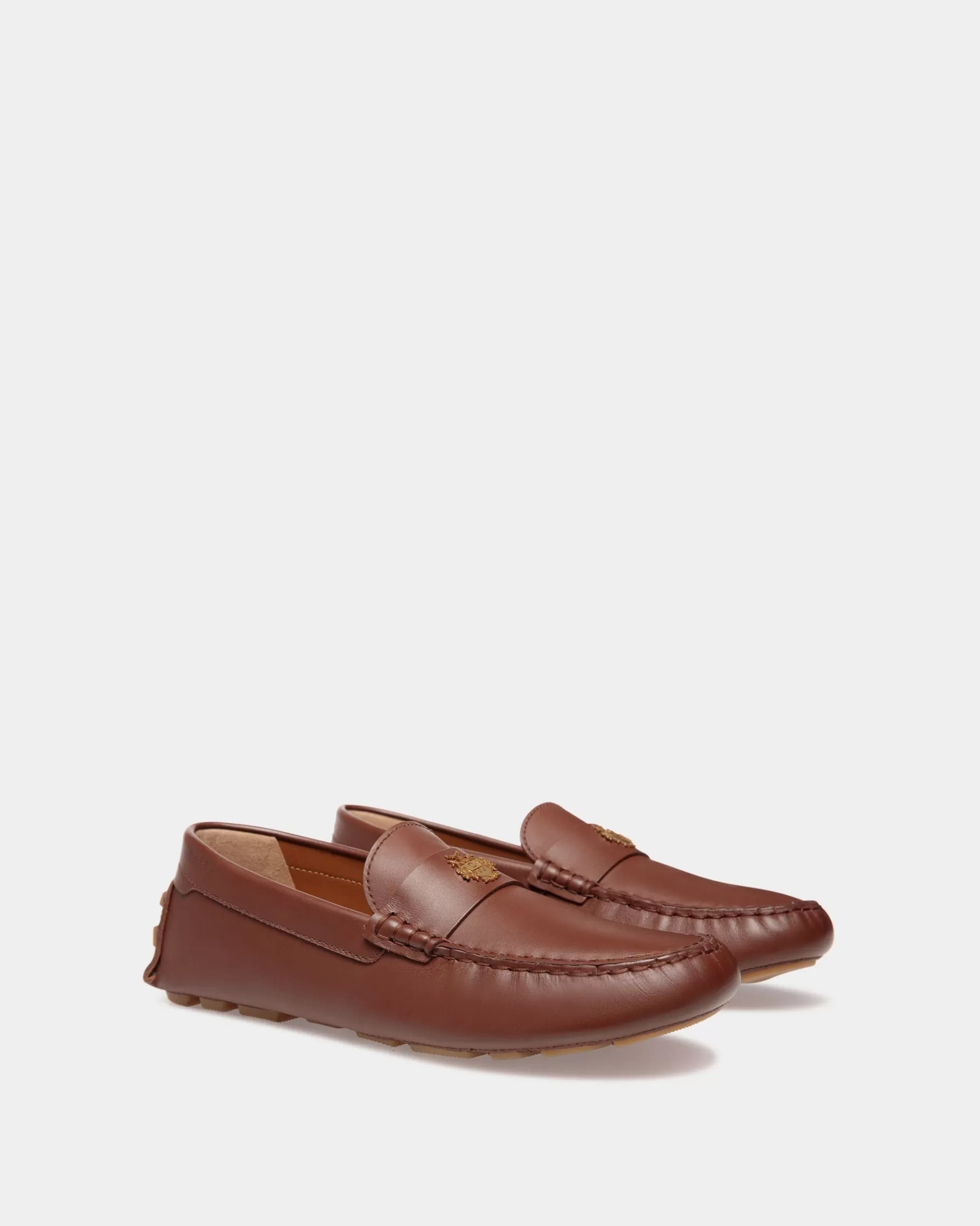 Flats & Moccasins<Bally Kerbs Driver In Leather Brown