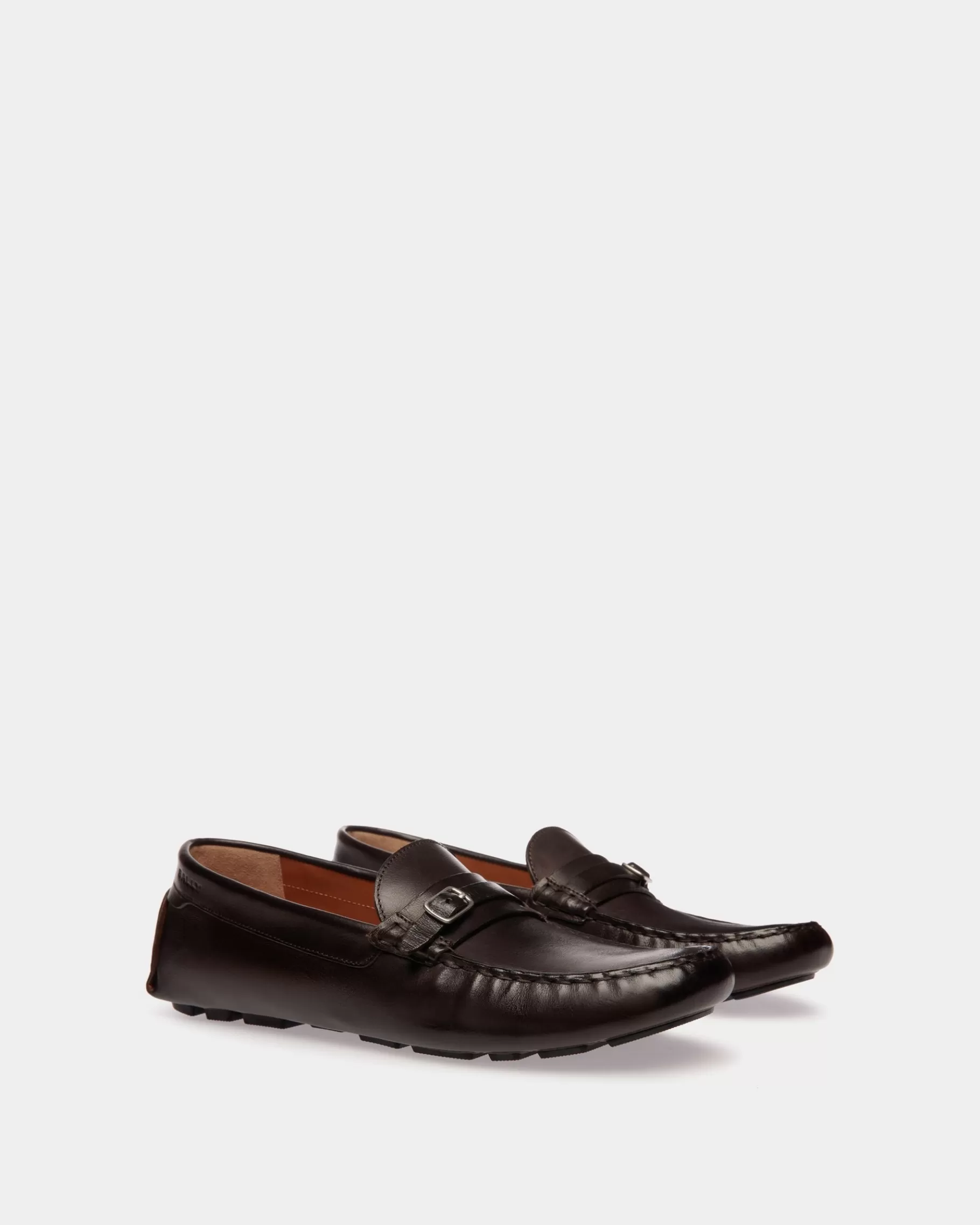Drivers<Bally Kerbs Driver in Ebano Leather Brown