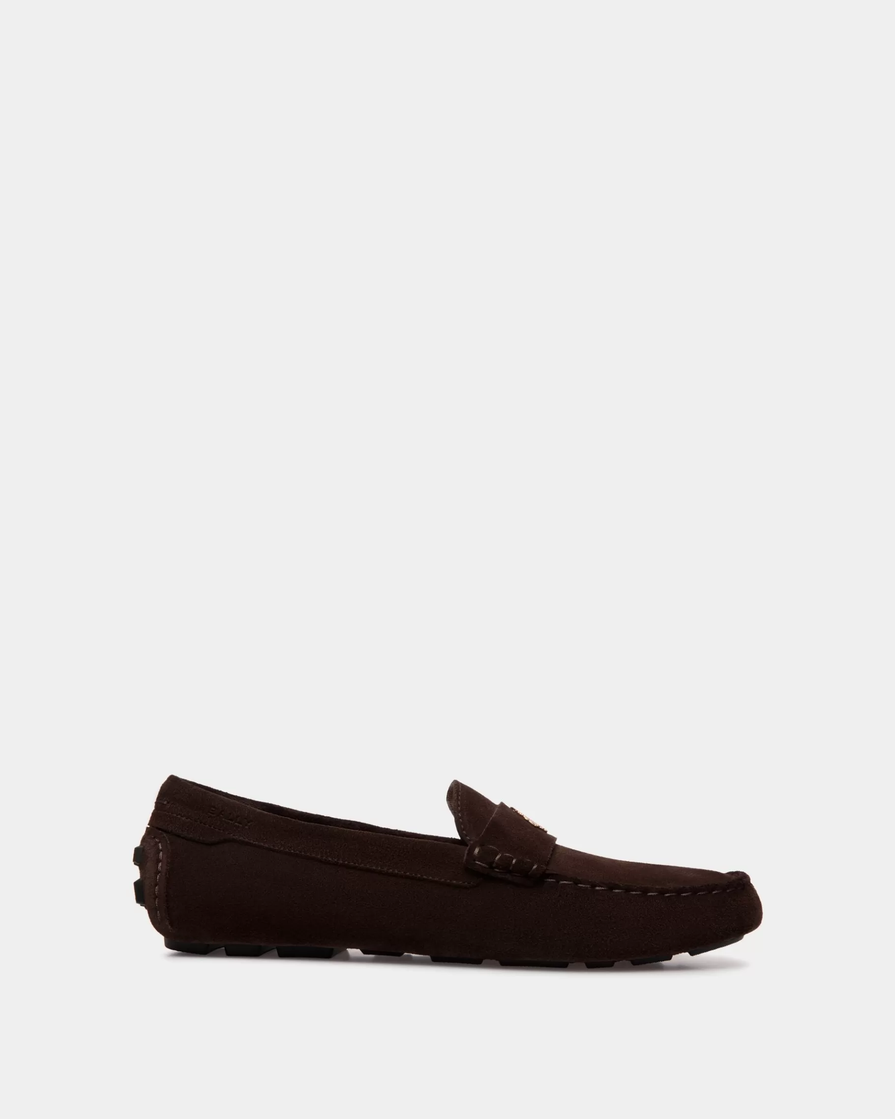 Drivers<Bally Kerbs Driver In Ebano Suede Leather Brown