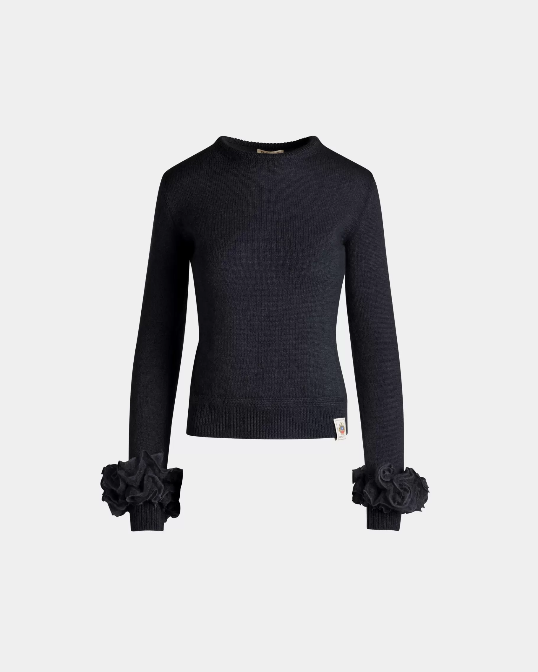 Knitwear<Bally Knit Top In Navy Mohair And Silk Blue