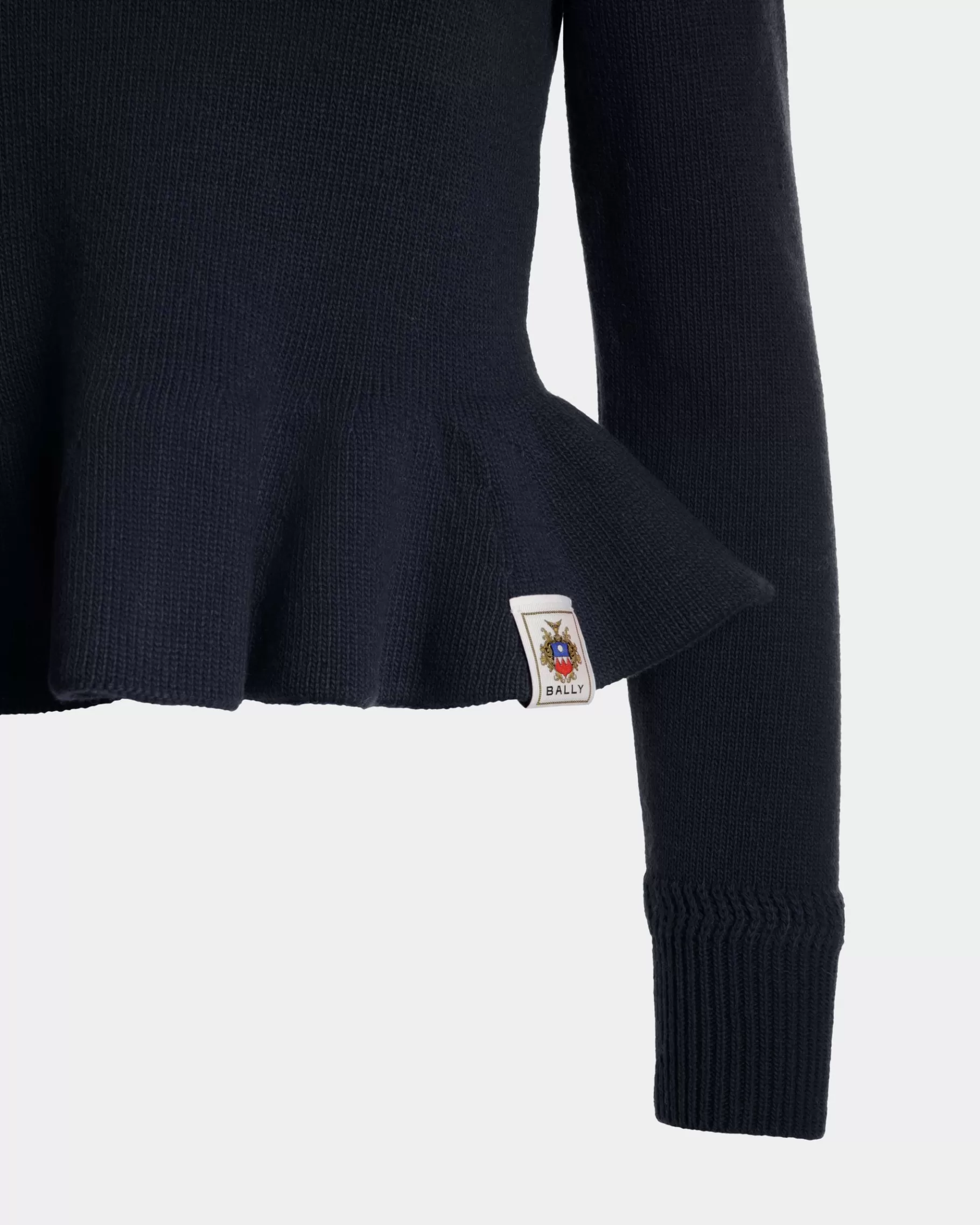 Shirts & T-shirts | Knitwear<Bally Knit Top In Navy Wool Blue