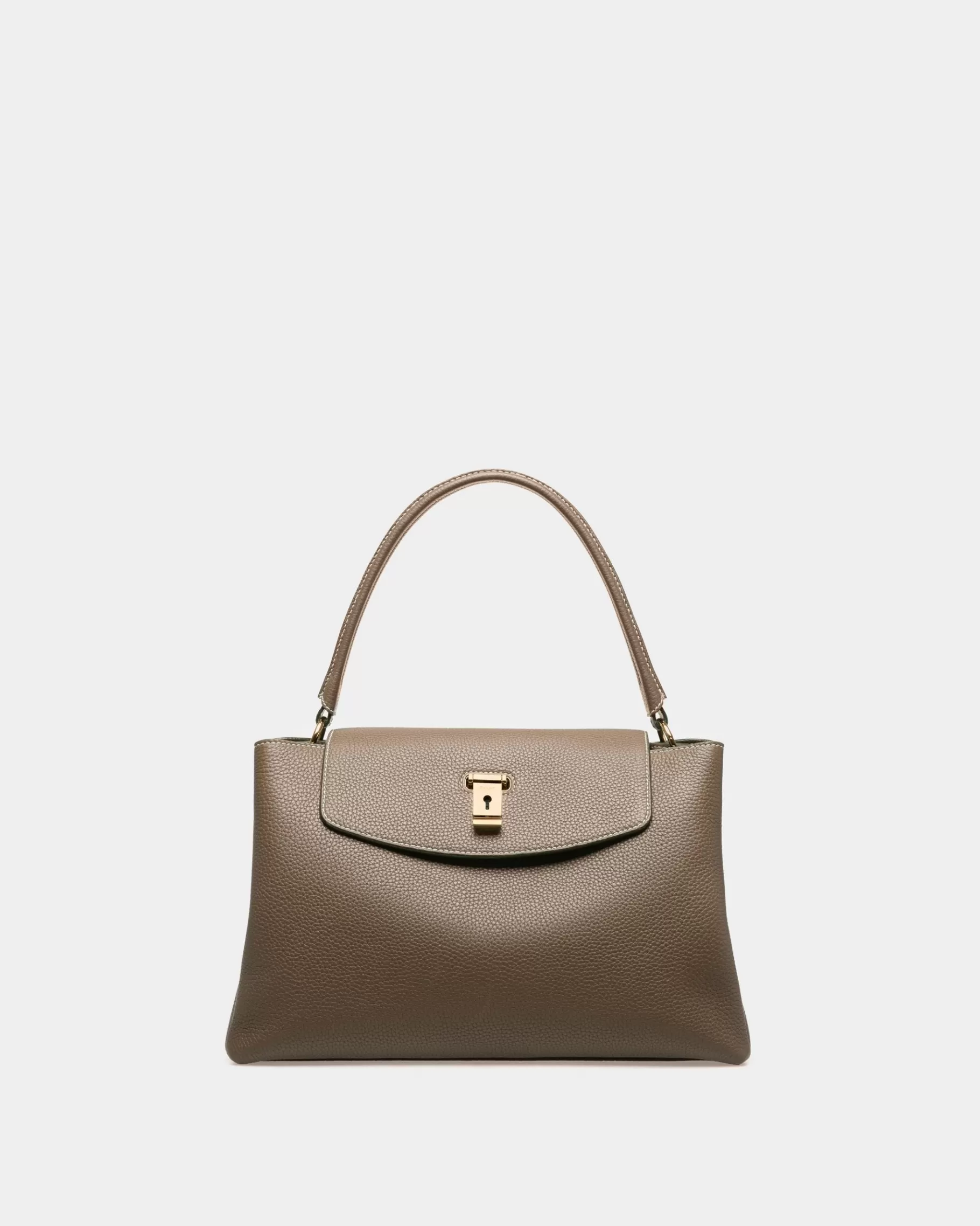 Top Handle Bags<Bally Layka Leather Top Handle Bag In Light Brown Beige