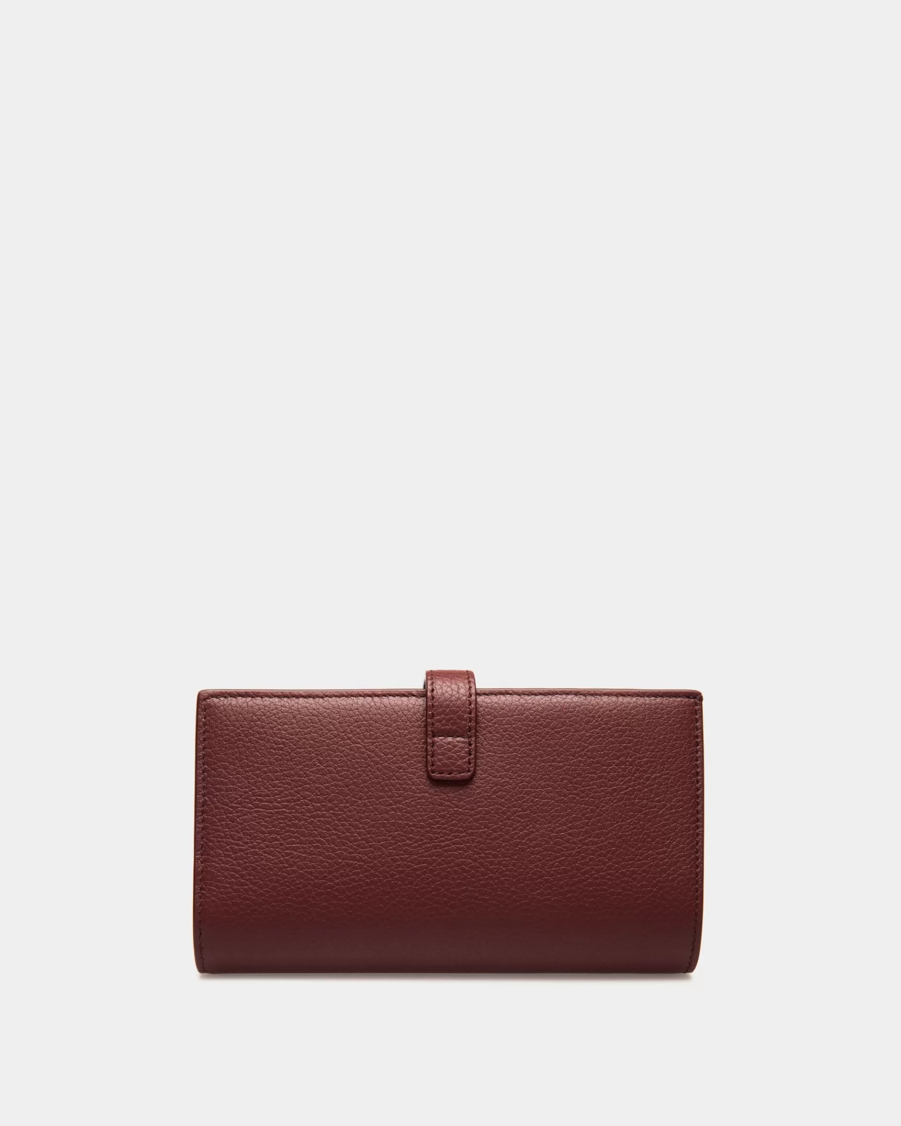 Wallets & Card Holders<Bally Lock Me Long Wallet In Andorra Grained Leather Red
