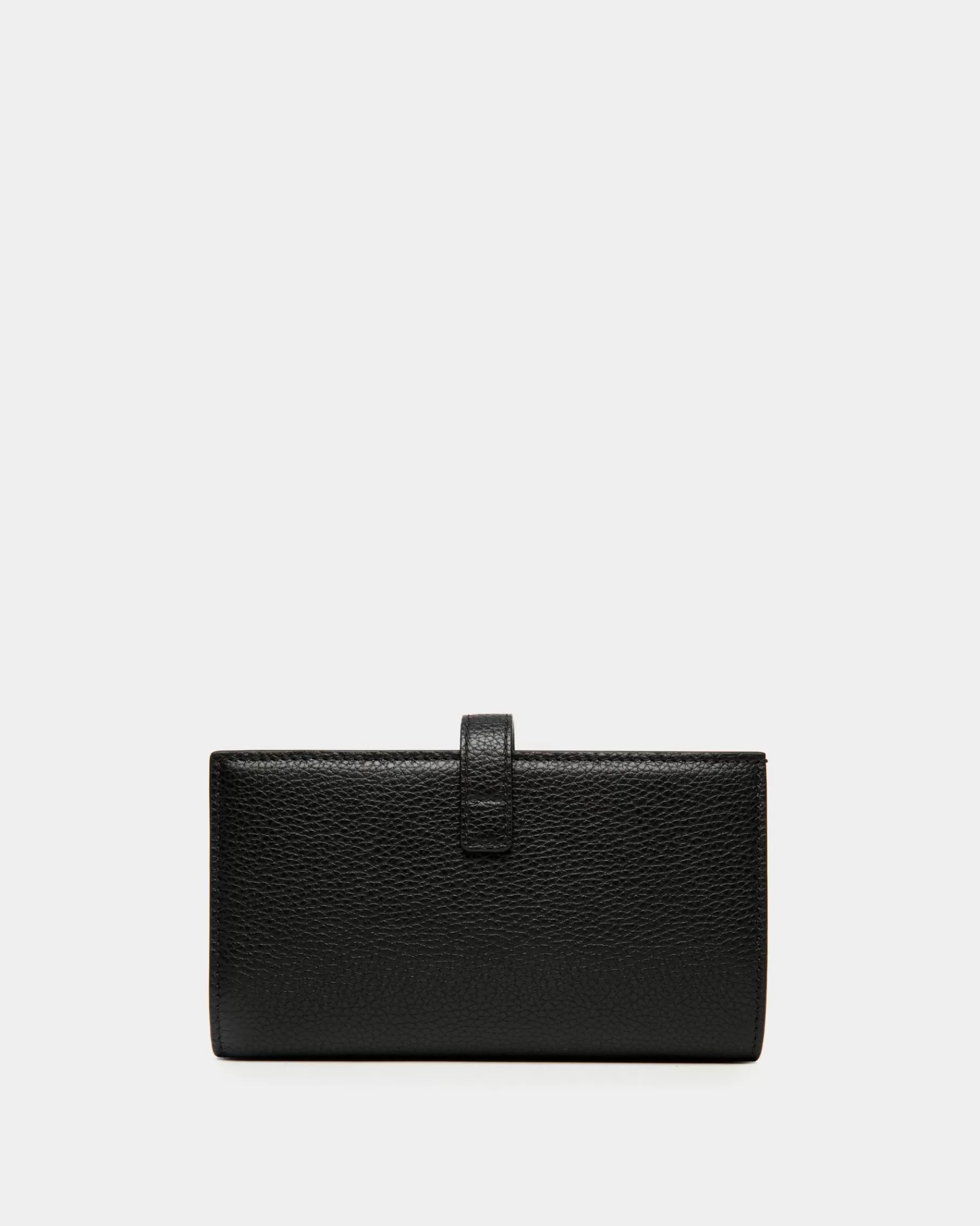 Wallets & Card Holders<Bally Lock Me Long Wallet In Grained Leather Black