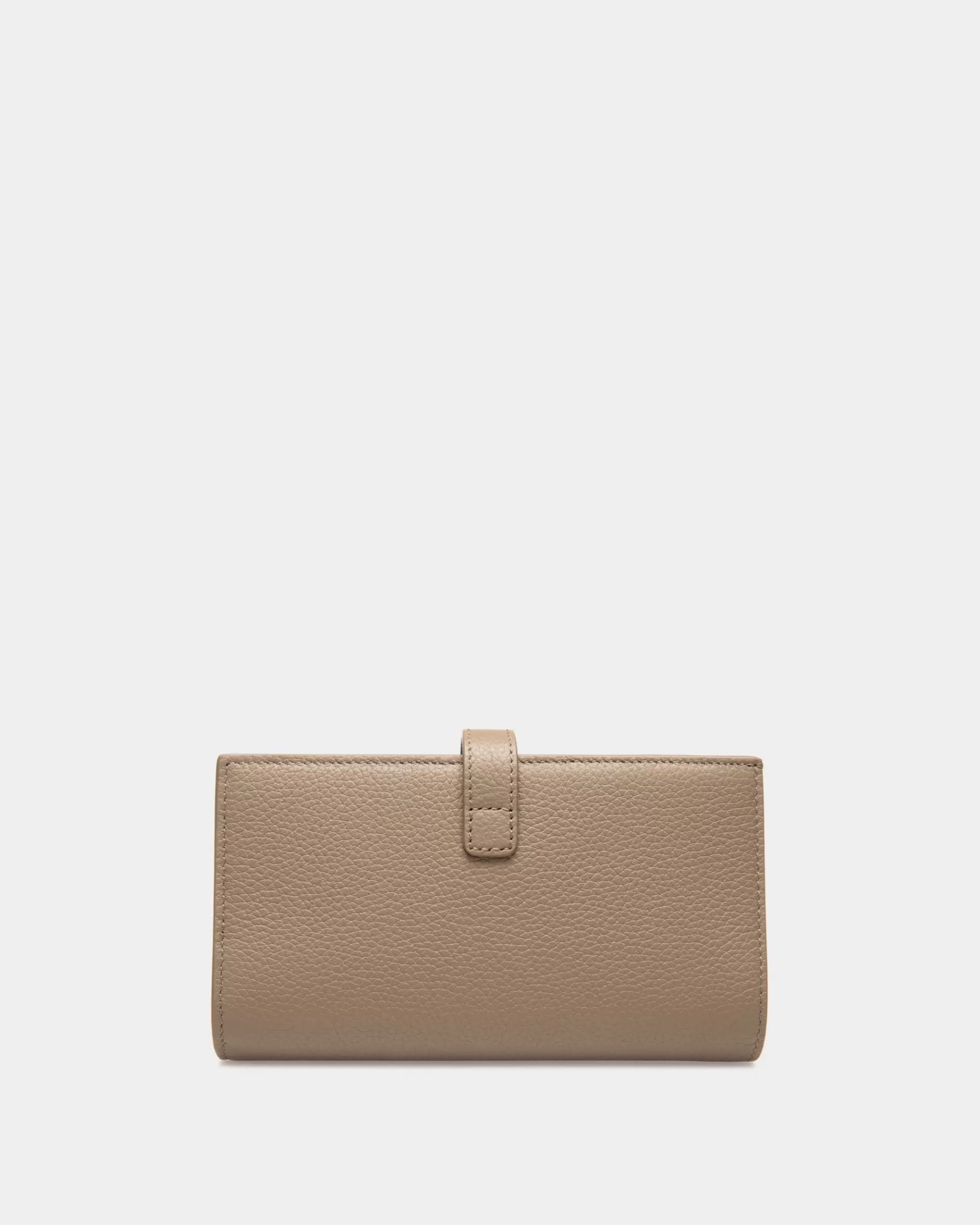 Wallets & Card Holders<Bally Lock Me Long Wallet In Taupe Grained Leather Brown