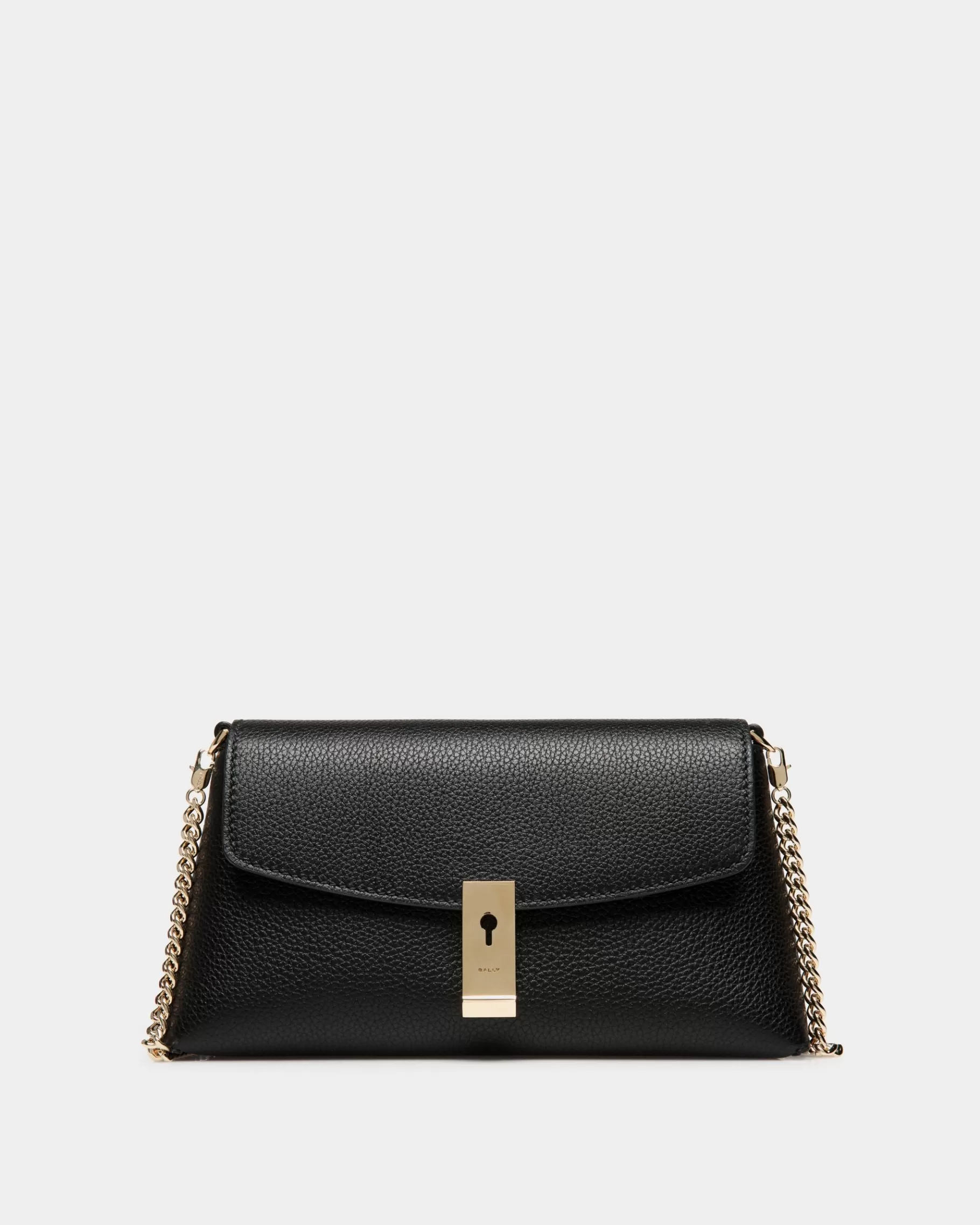 Mini & Belt Bags | Small Accessories<Bally Lock Me Multifunctional Minibag In Grained Leather Black
