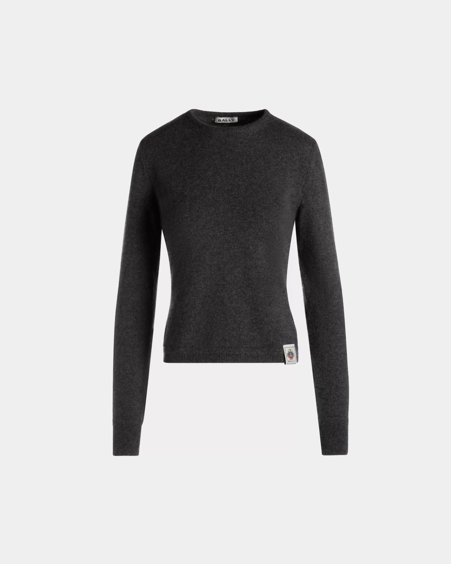 Knitwear<Bally Long Sleeve Knit Top In Dark Cashmere Grey