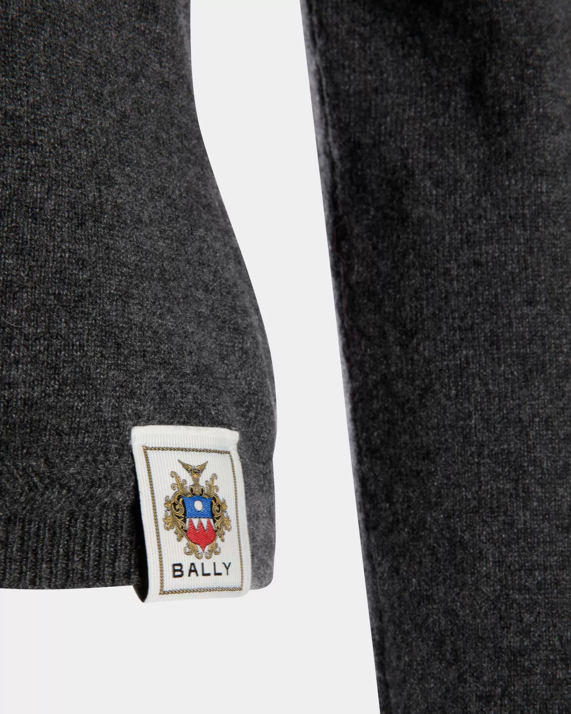 Knitwear<Bally Long Sleeve Knit Top In Dark Cashmere Grey