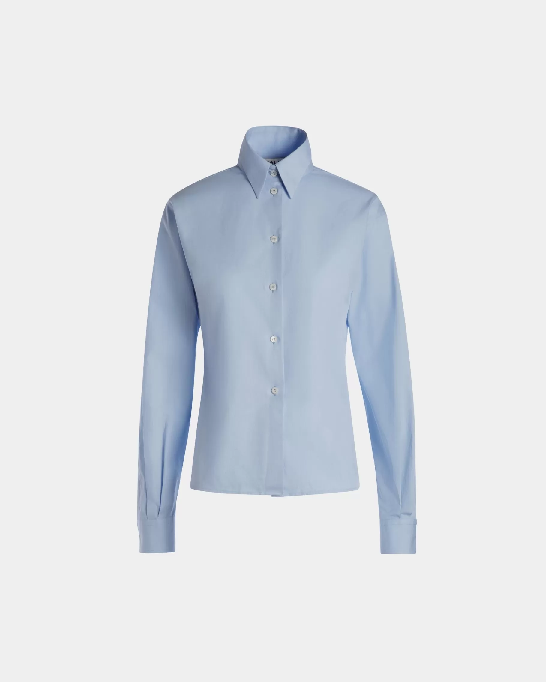 Shirts & T-shirts<Bally Long Sleeve Shirt In Light Cotton Blue