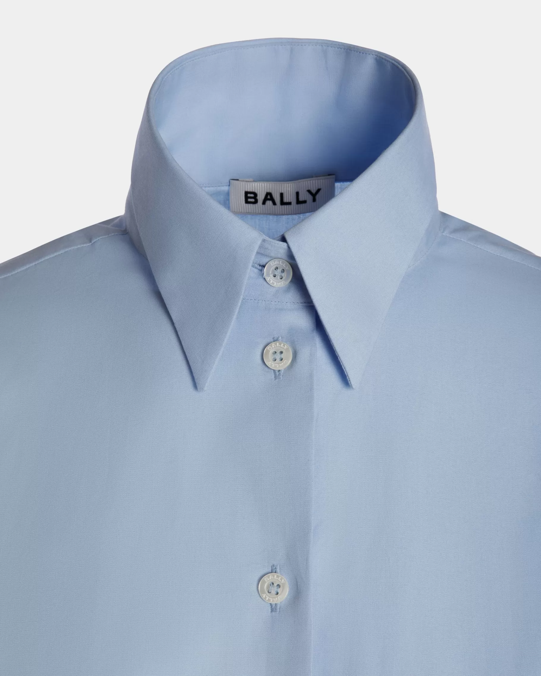 Shirts & T-shirts<Bally Long Sleeve Shirt In Light Cotton Blue