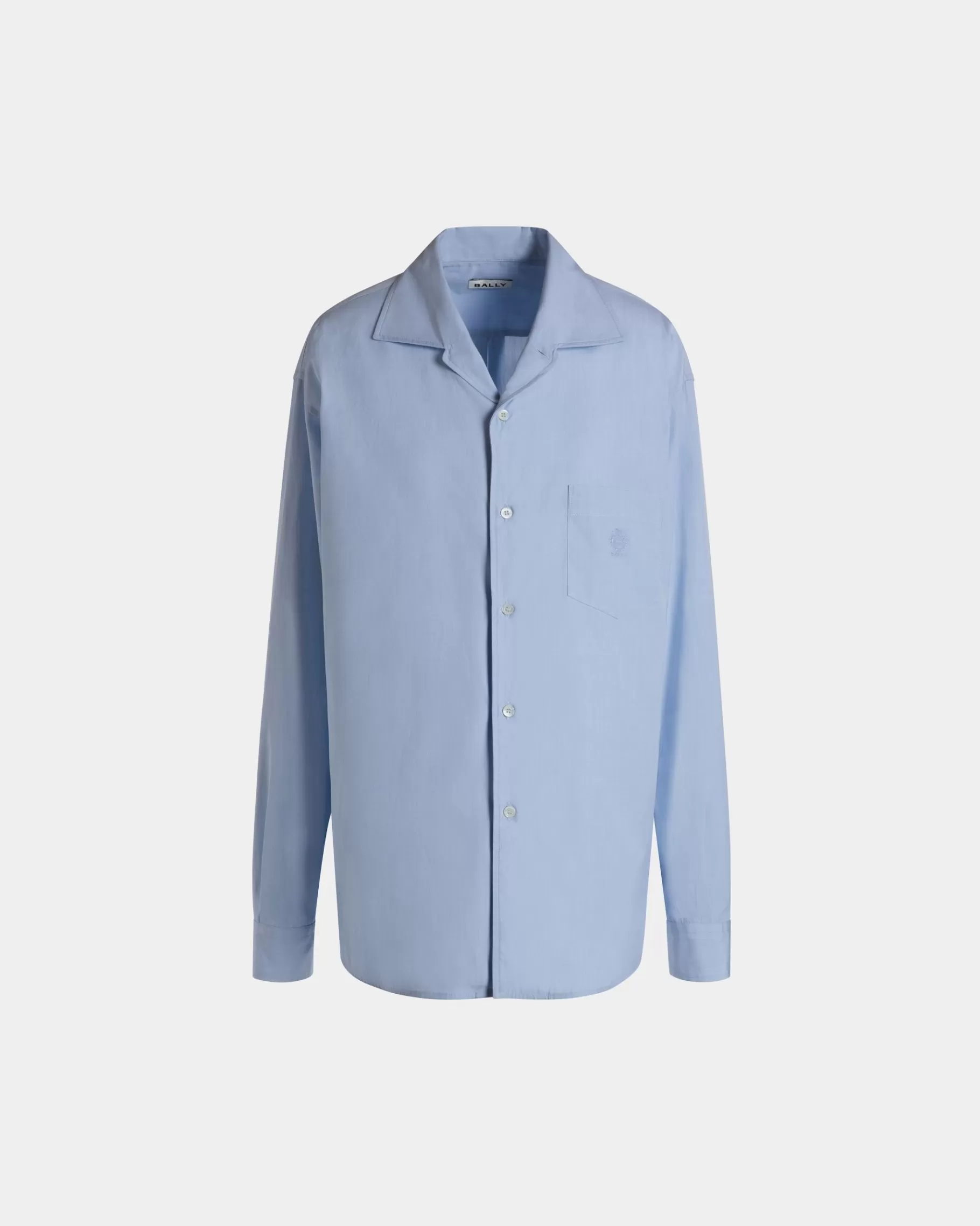 Shirts & T-shirts<Bally Long Sleeve Shirt In Light Cotton Blue