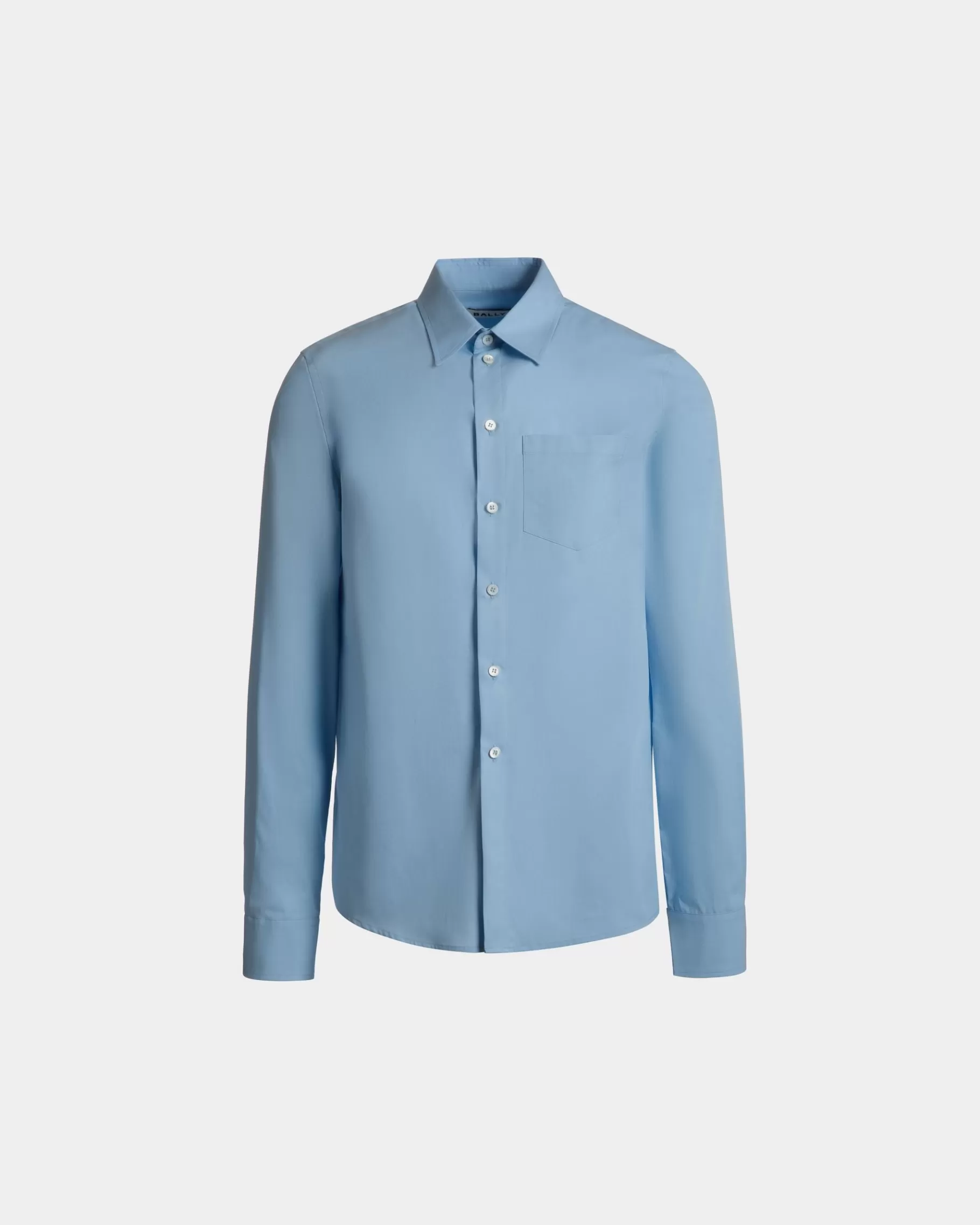 Shirts & T-shirts<Bally Long Sleeve Shirt In Light Cotton Blue