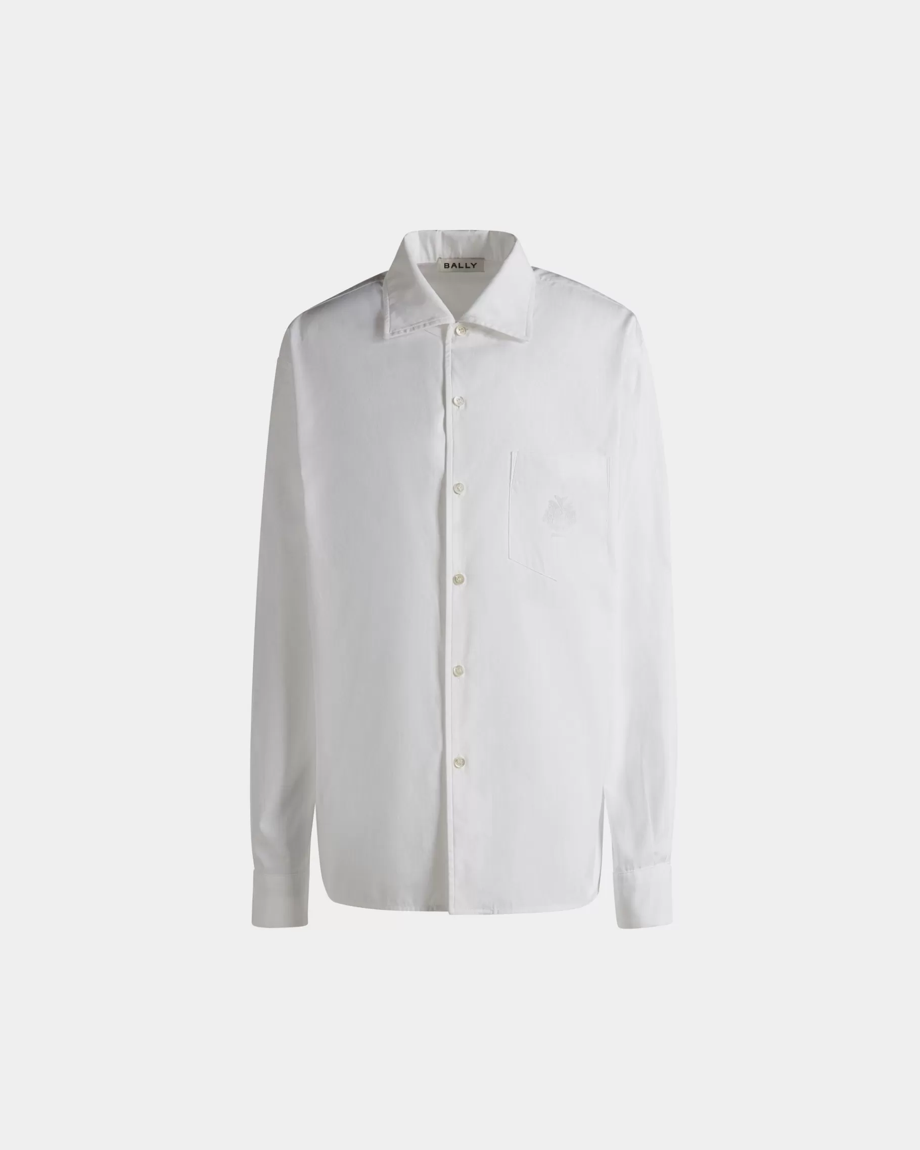 Shirts & T-shirts<Bally Long Sleeve Shirt In Cotton White