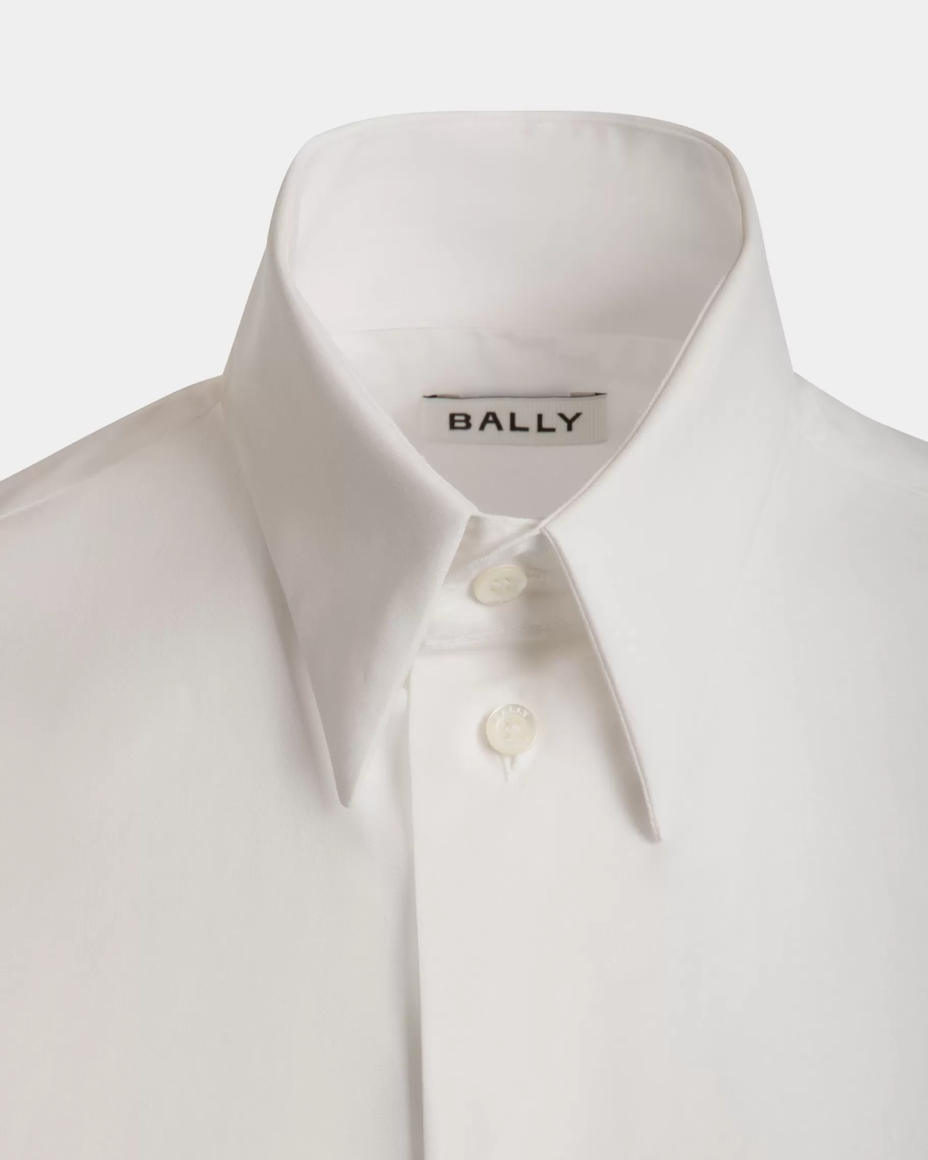 Shirts & T-shirts<Bally Long Sleeve Shirt In Cotton White