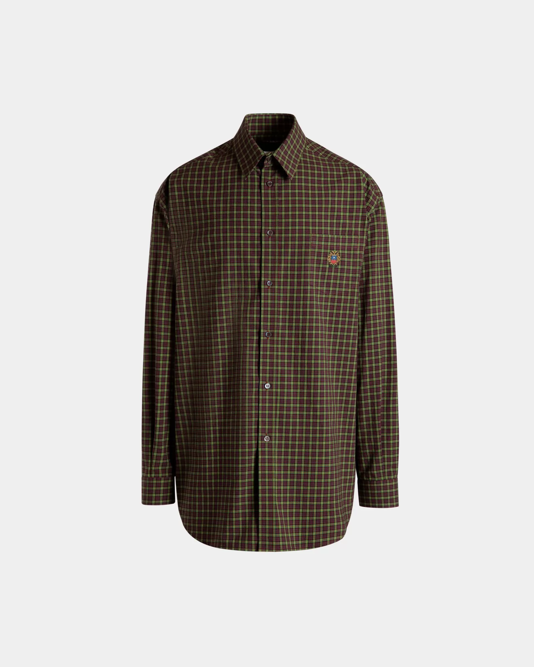 Shirts & T-shirts<Bally Long Sleeve Shirt With Check Pattern In Cotton Multicolor