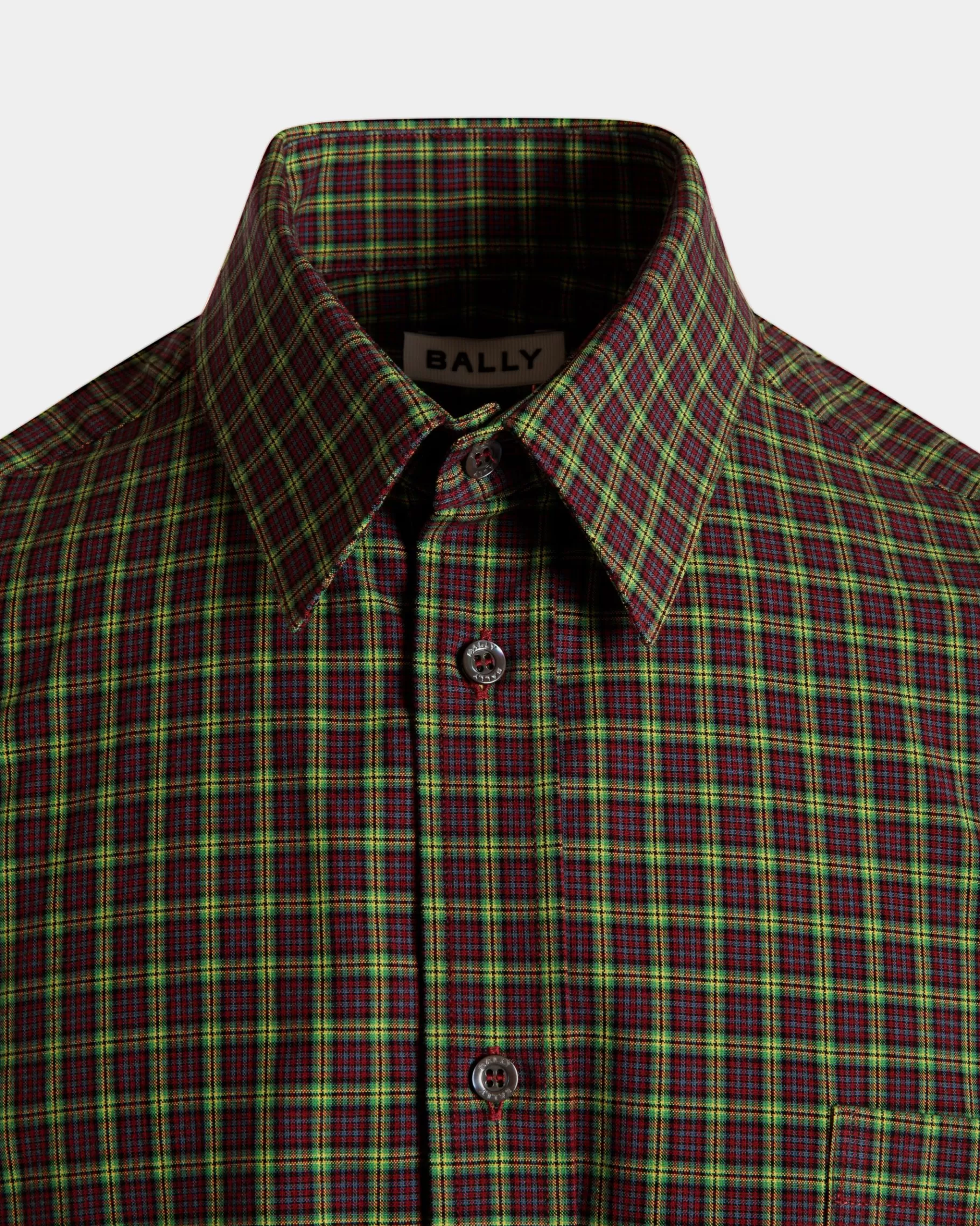 Shirts & T-shirts<Bally Long Sleeve Shirt With Check Pattern In Cotton Multicolor