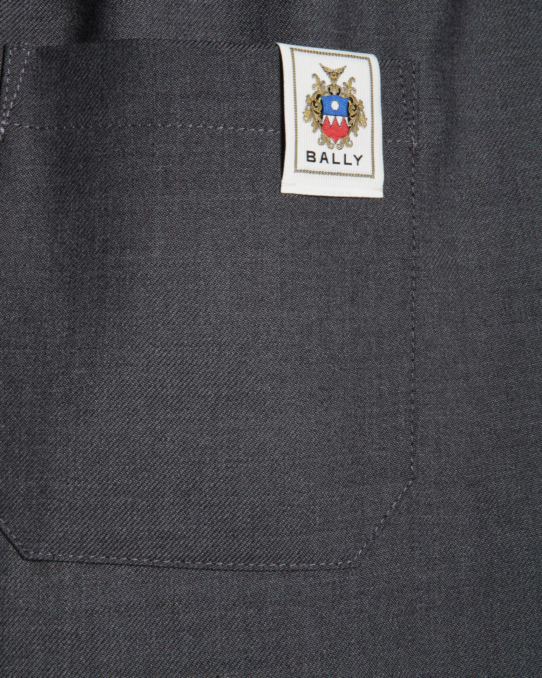 Pants<Bally Loose Fit Pants in Dark Wool Blend Grey