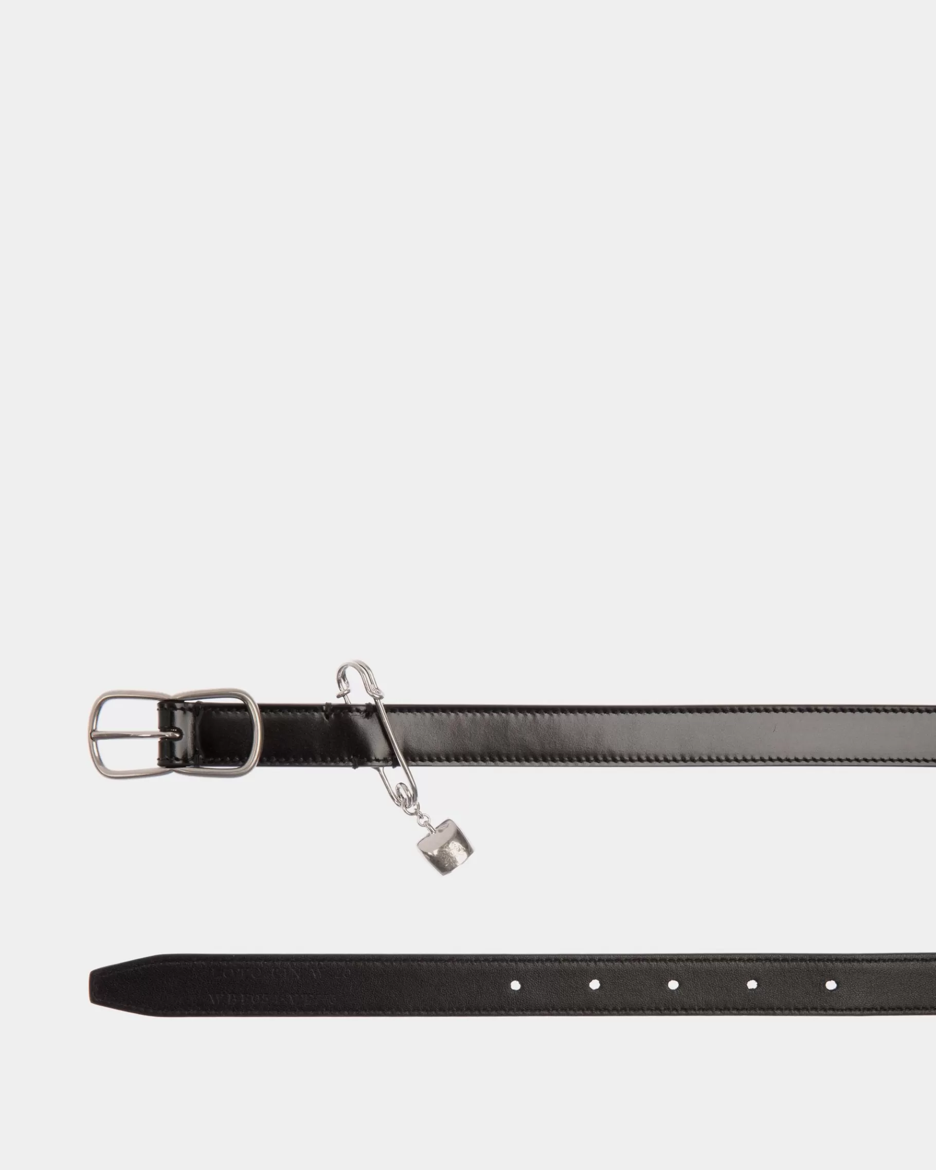 Belts<Bally Loto 20 mm Belt In Brushed Leather Black
