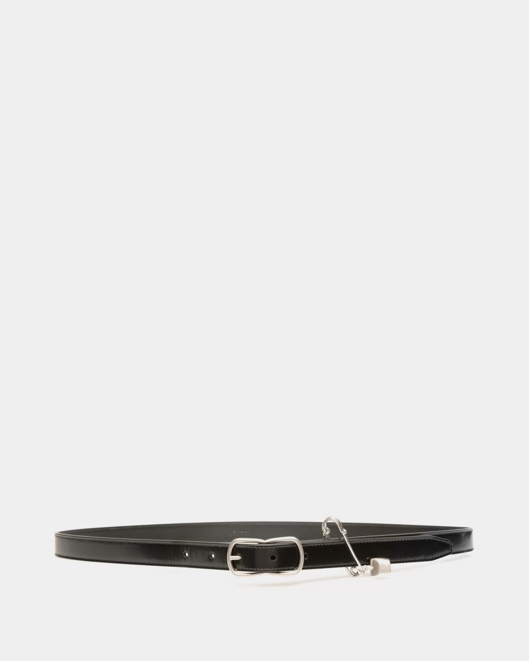 Belts<Bally Loto Pin 20mm Belt In Leather Black