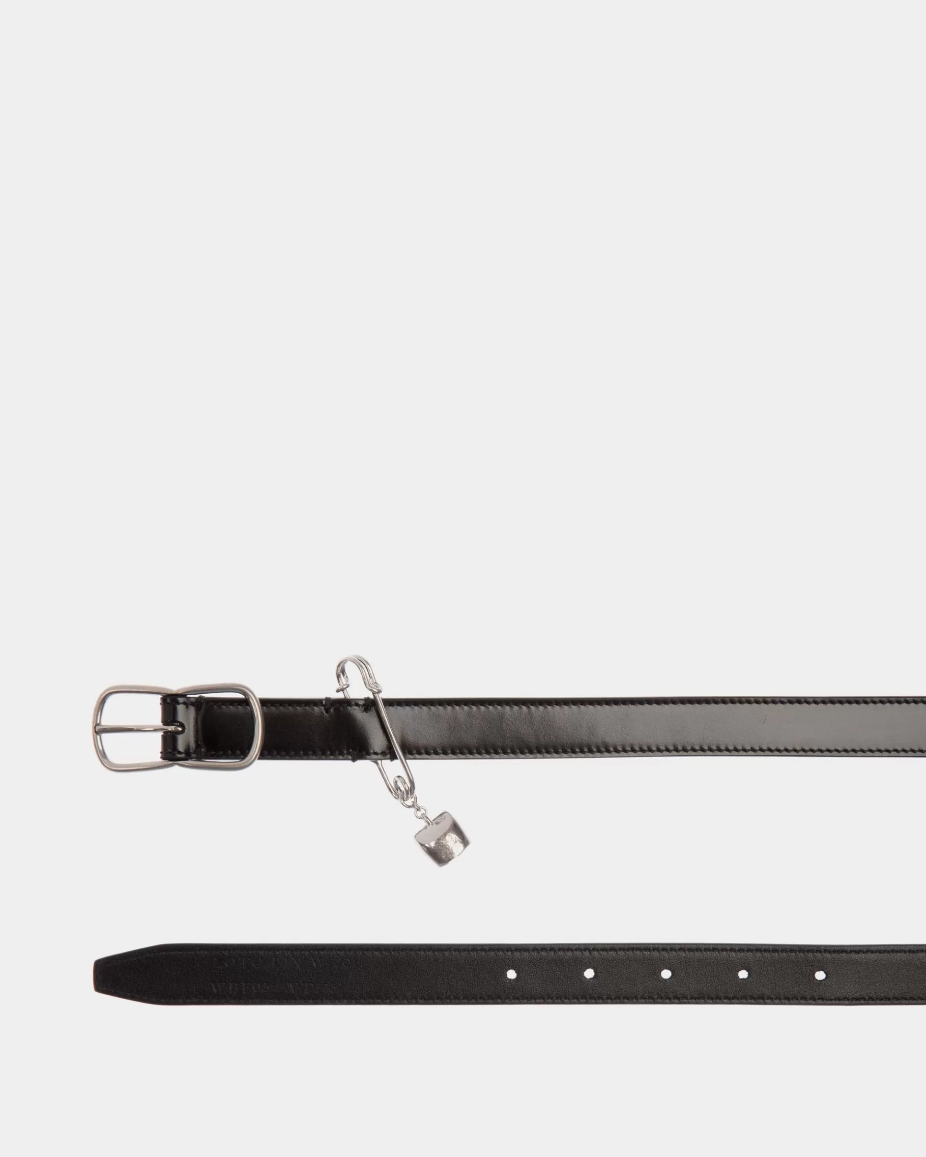 Belts<Bally Loto Pin 20mm Belt In Leather Black