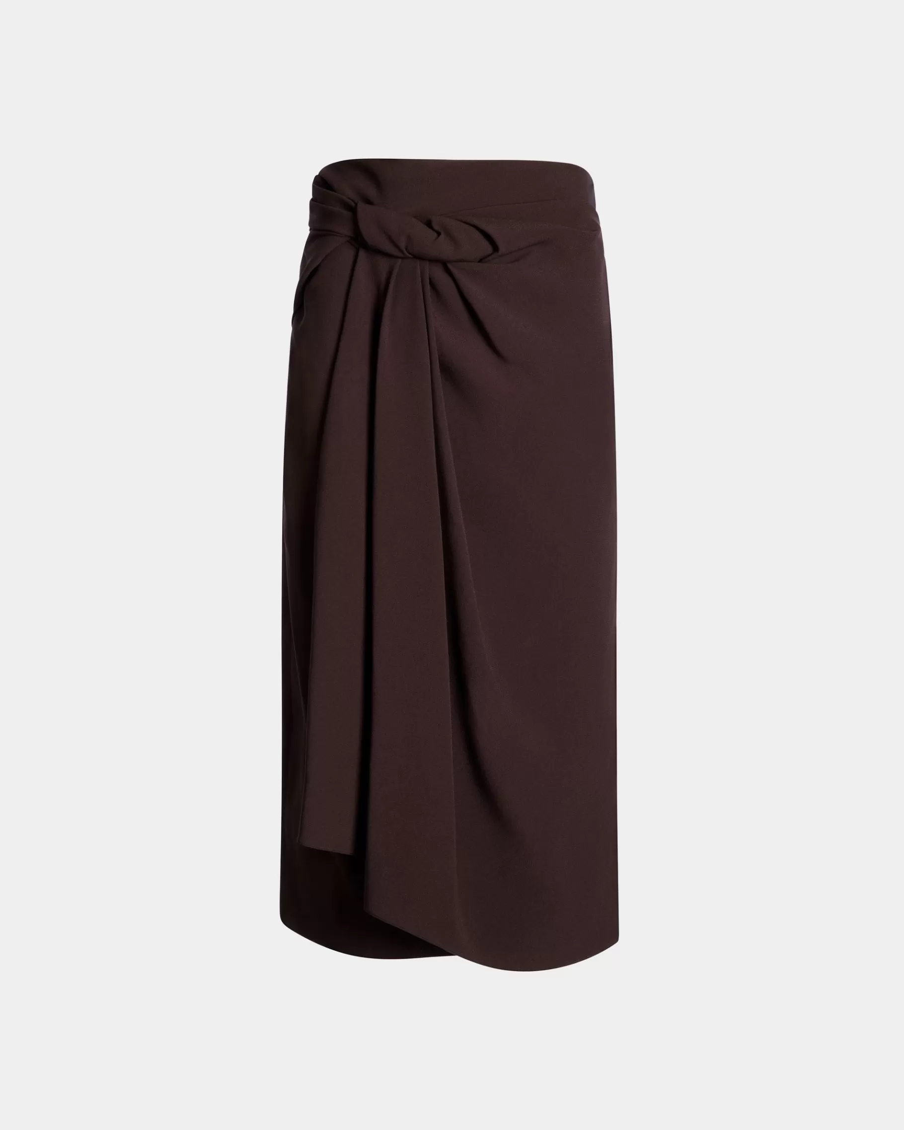 Dresses & Skirts<Bally Midi Skirt In Ebano Viscose Blend Brown