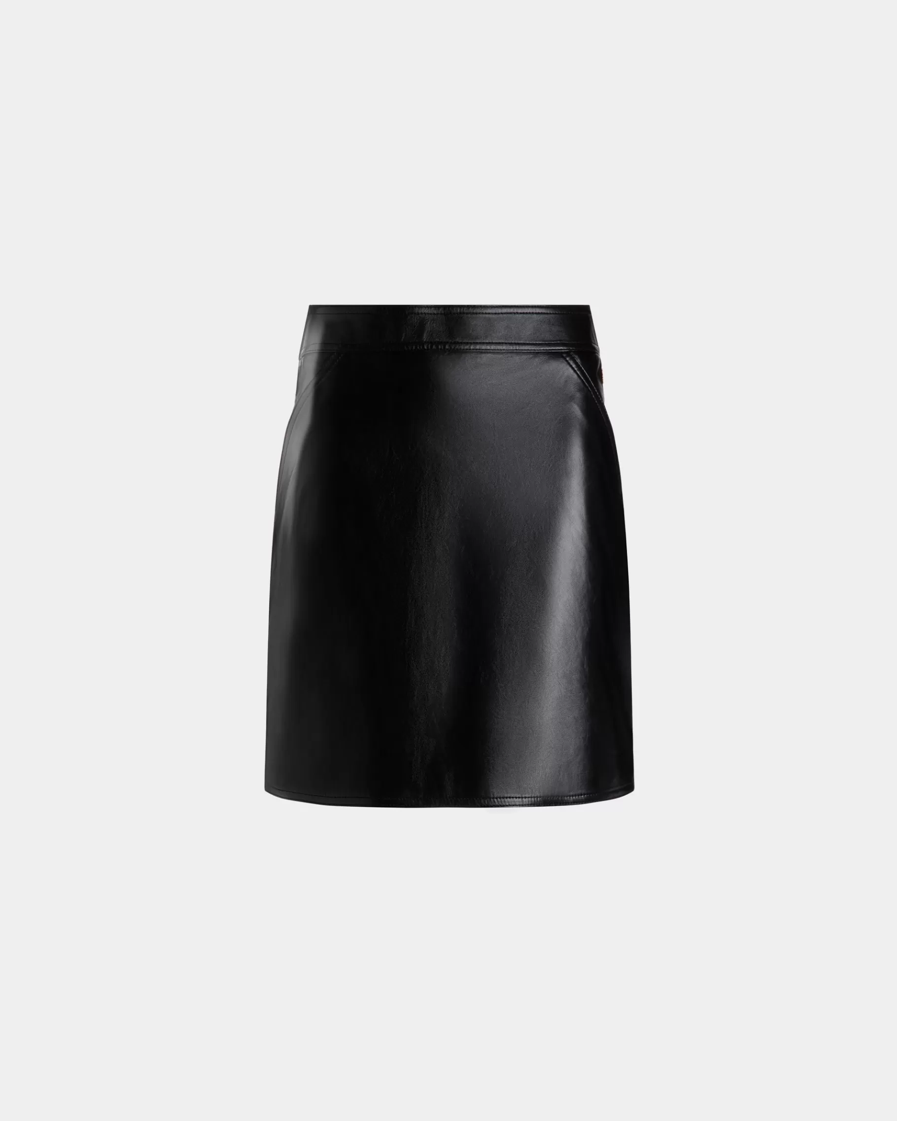 Dresses & Skirts | Leather<Bally Mini Skirt In Leather Black