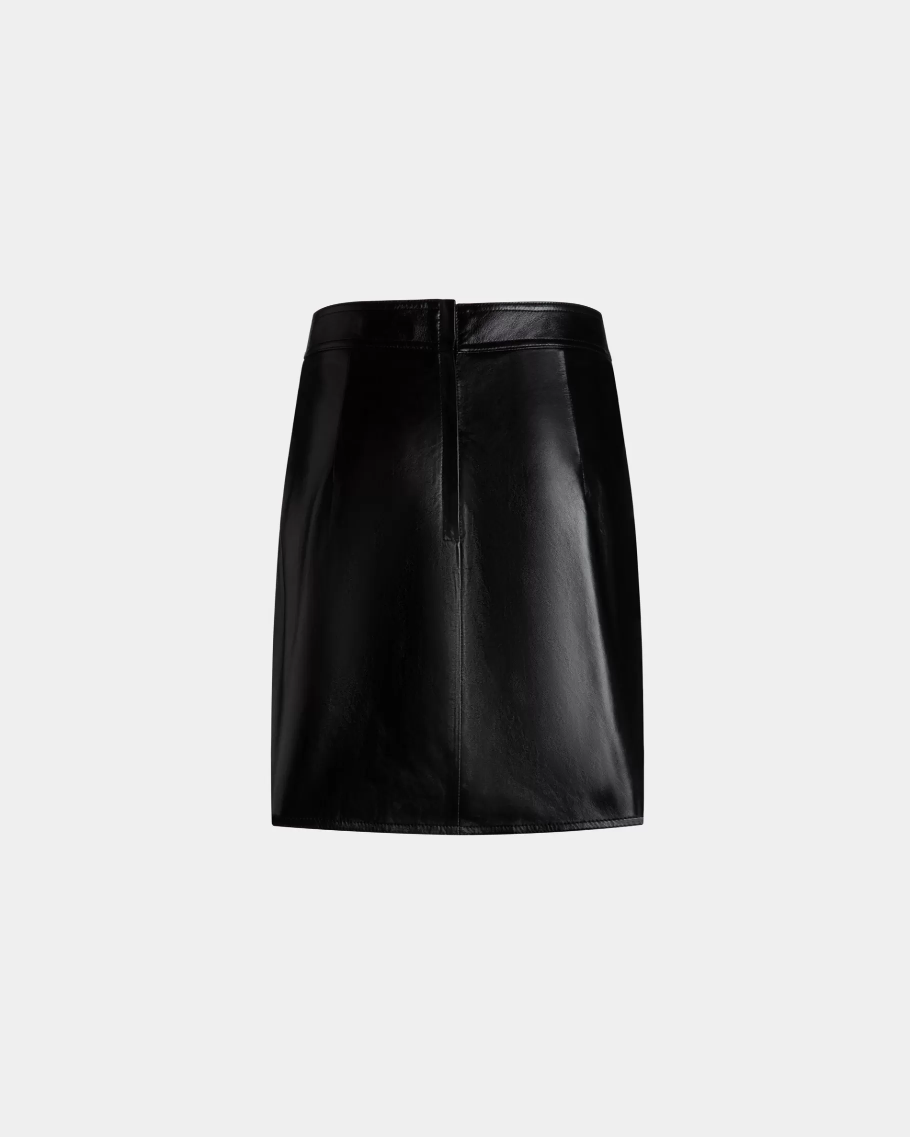 Dresses & Skirts | Leather<Bally Mini Skirt In Leather Black